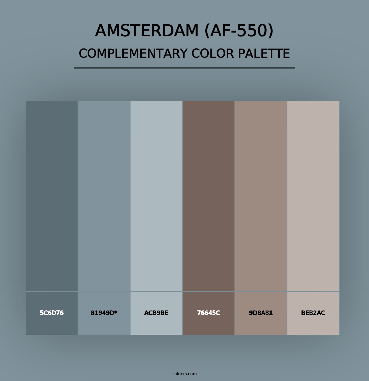 Amsterdam (AF-550) - Complementary Color Palette