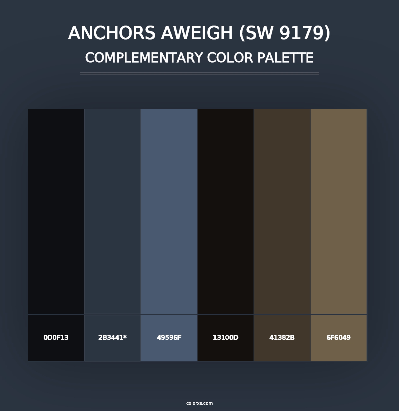 Anchors Aweigh (SW 9179) - Complementary Color Palette