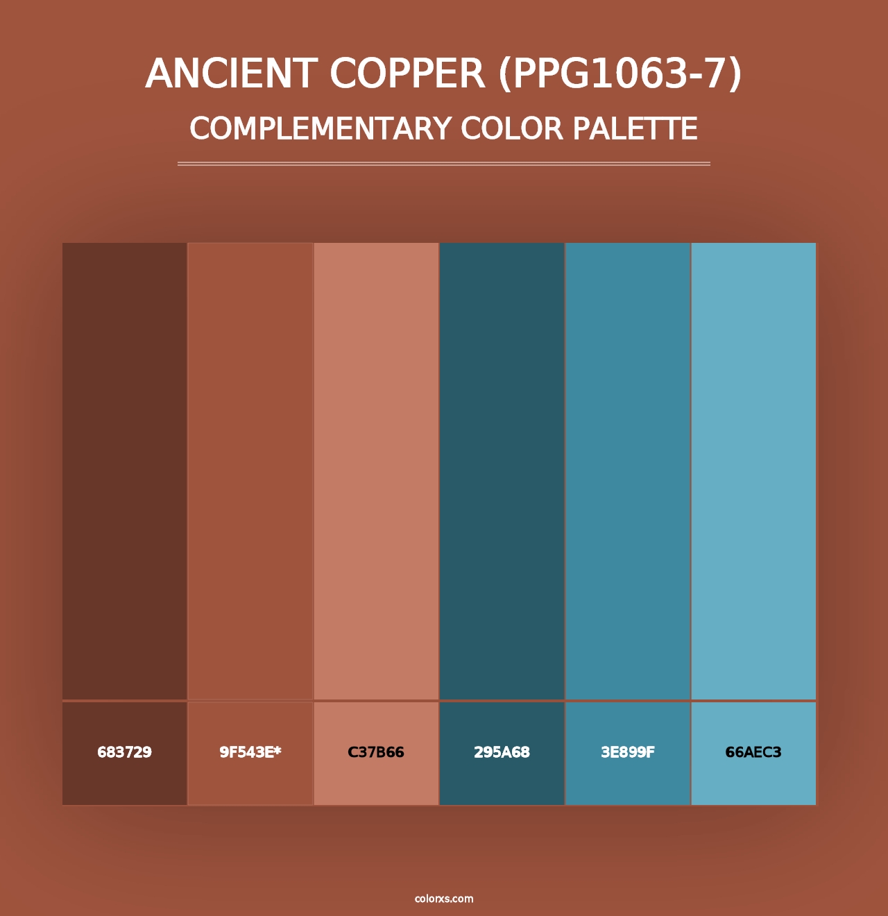 Ancient Copper (PPG1063-7) - Complementary Color Palette