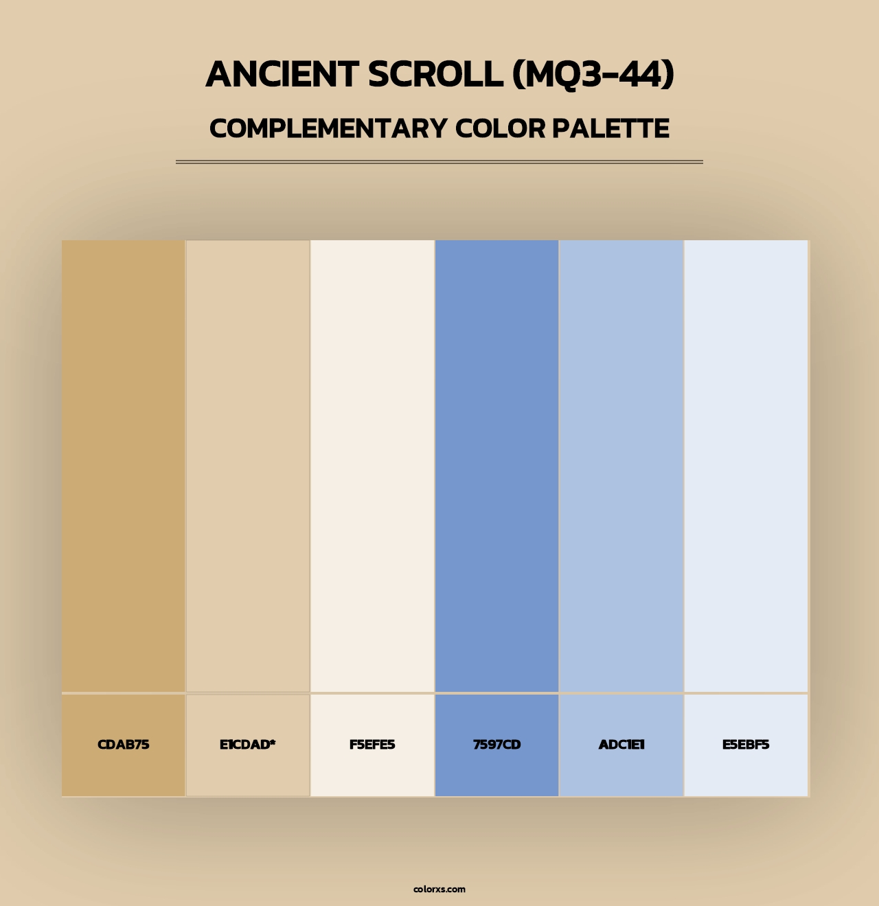 Ancient Scroll (MQ3-44) - Complementary Color Palette