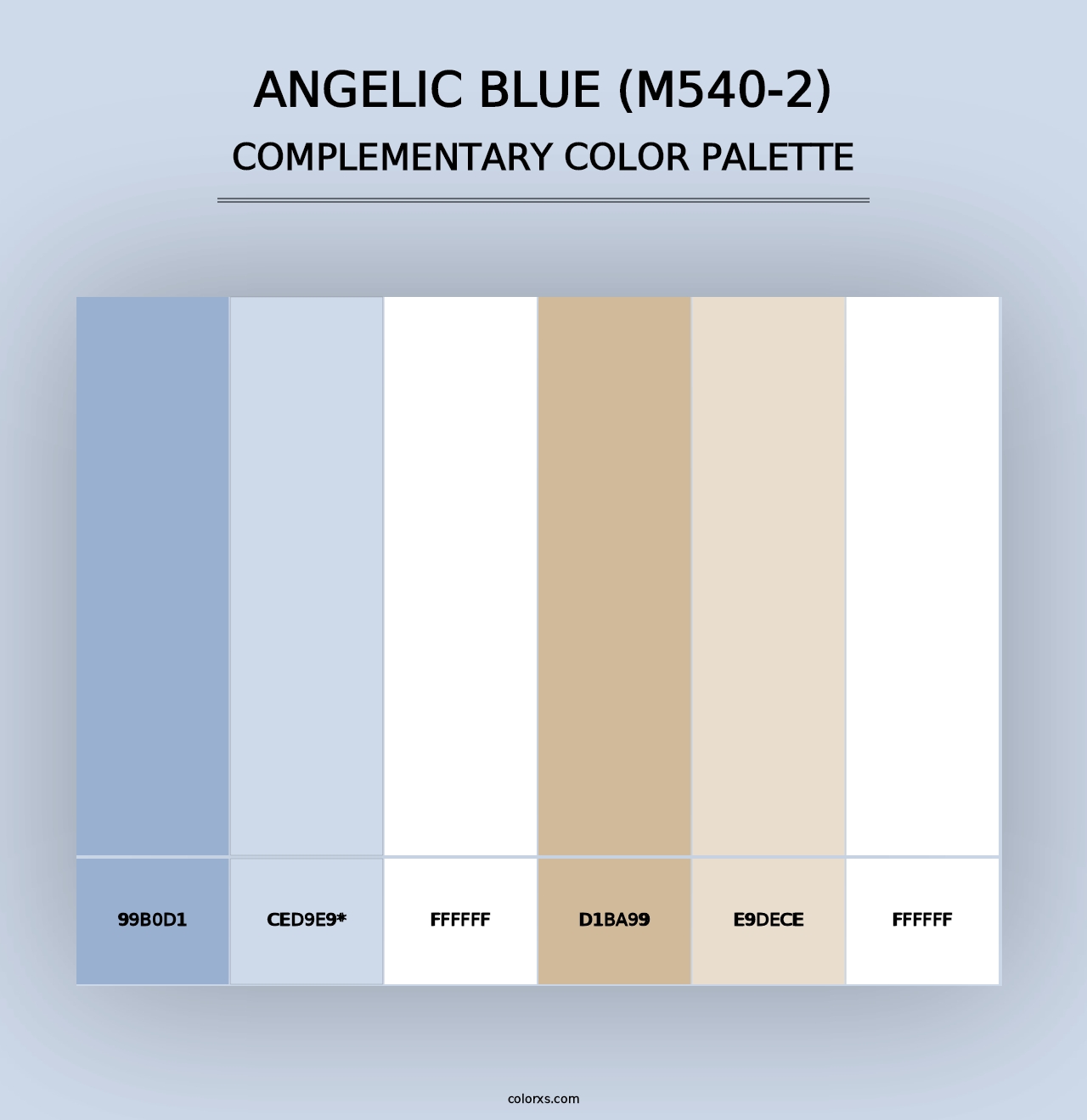 Angelic Blue (M540-2) - Complementary Color Palette