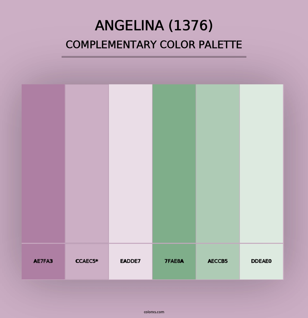 Angelina (1376) - Complementary Color Palette