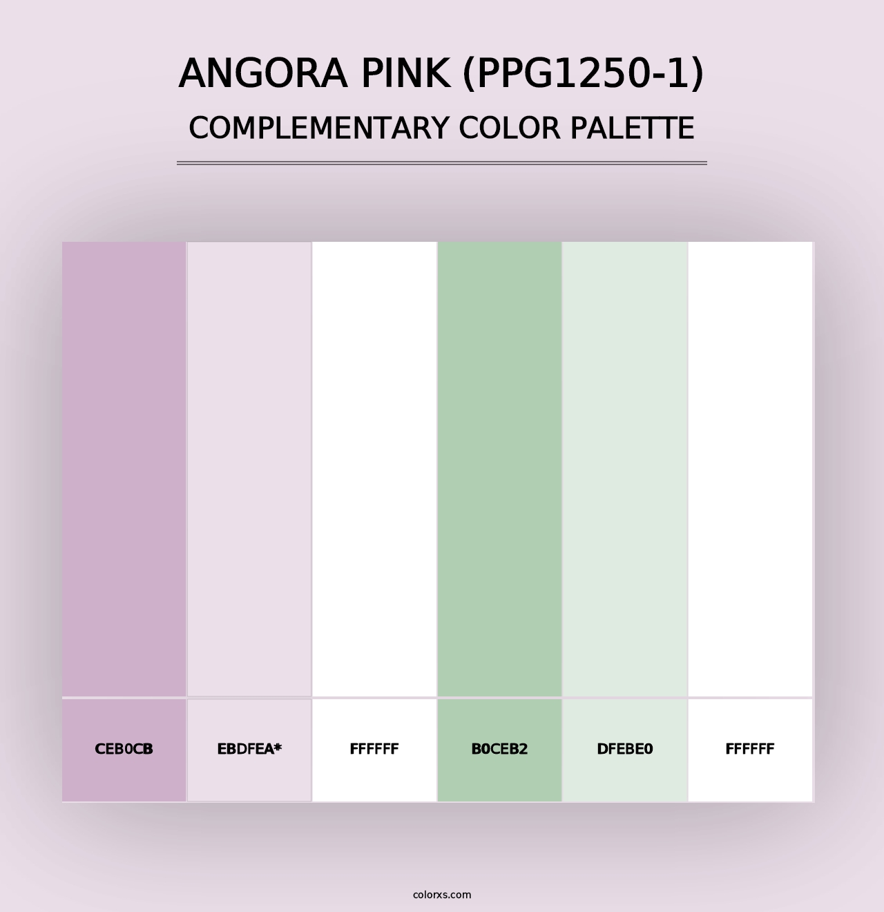 Angora Pink (PPG1250-1) - Complementary Color Palette