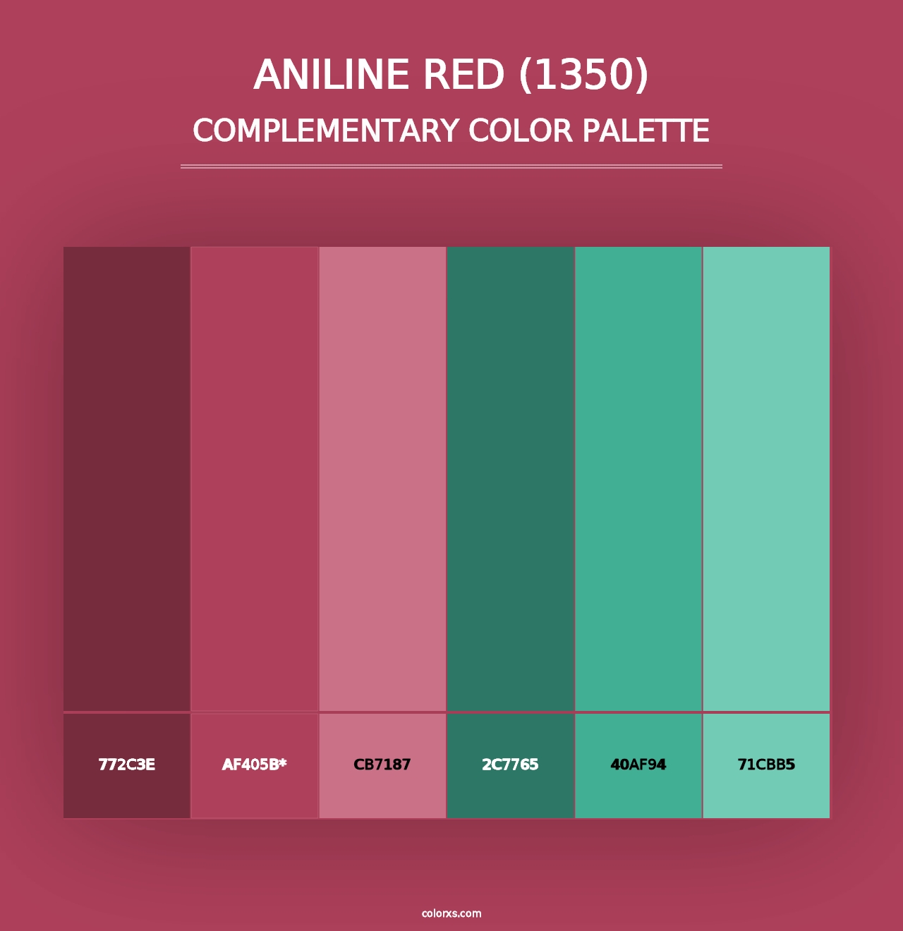 Aniline Red (1350) - Complementary Color Palette