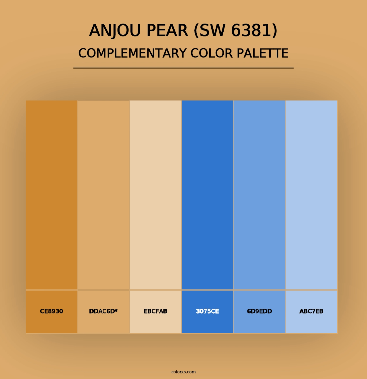 Anjou Pear (SW 6381) - Complementary Color Palette