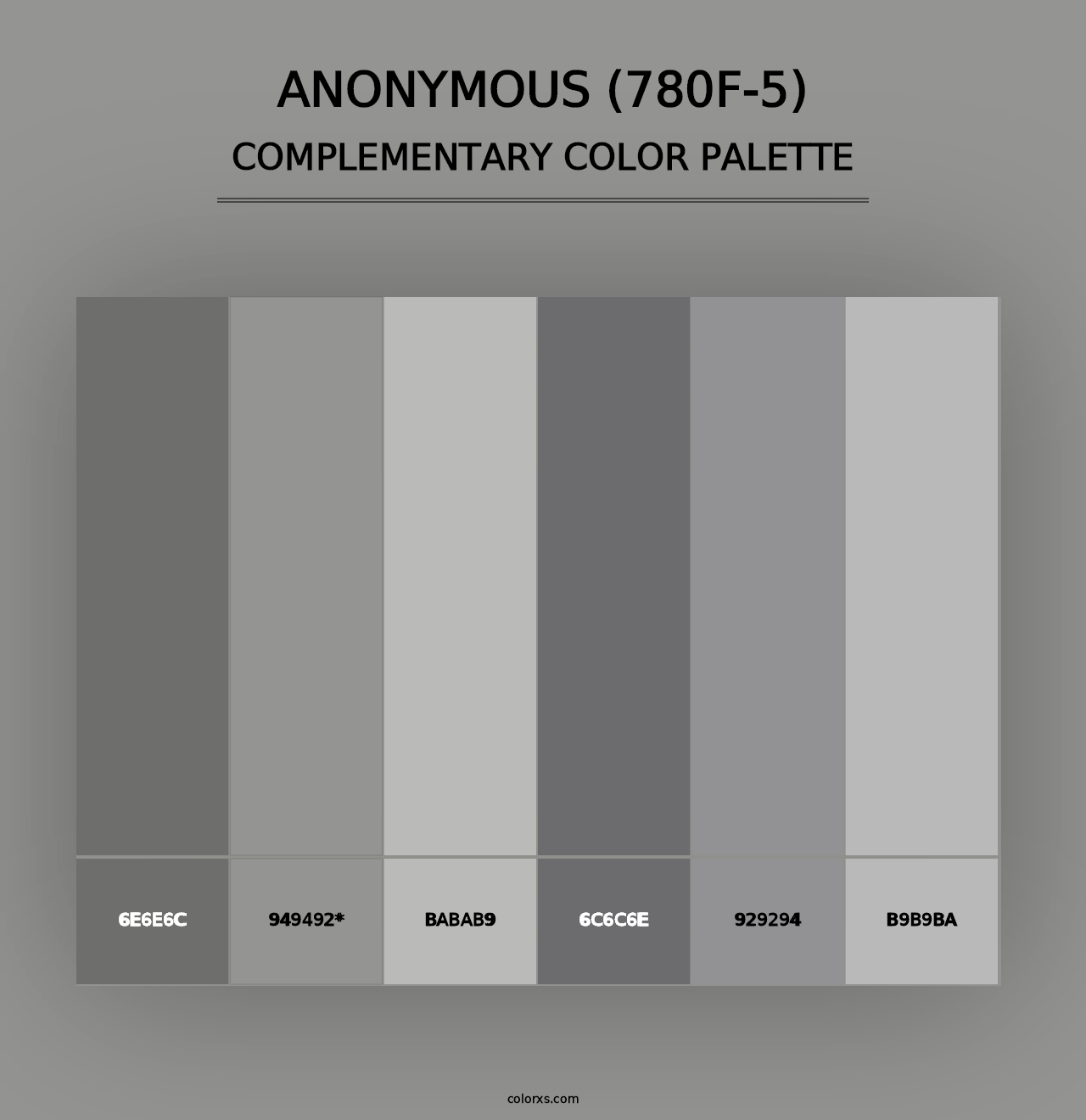 Anonymous (780F-5) - Complementary Color Palette