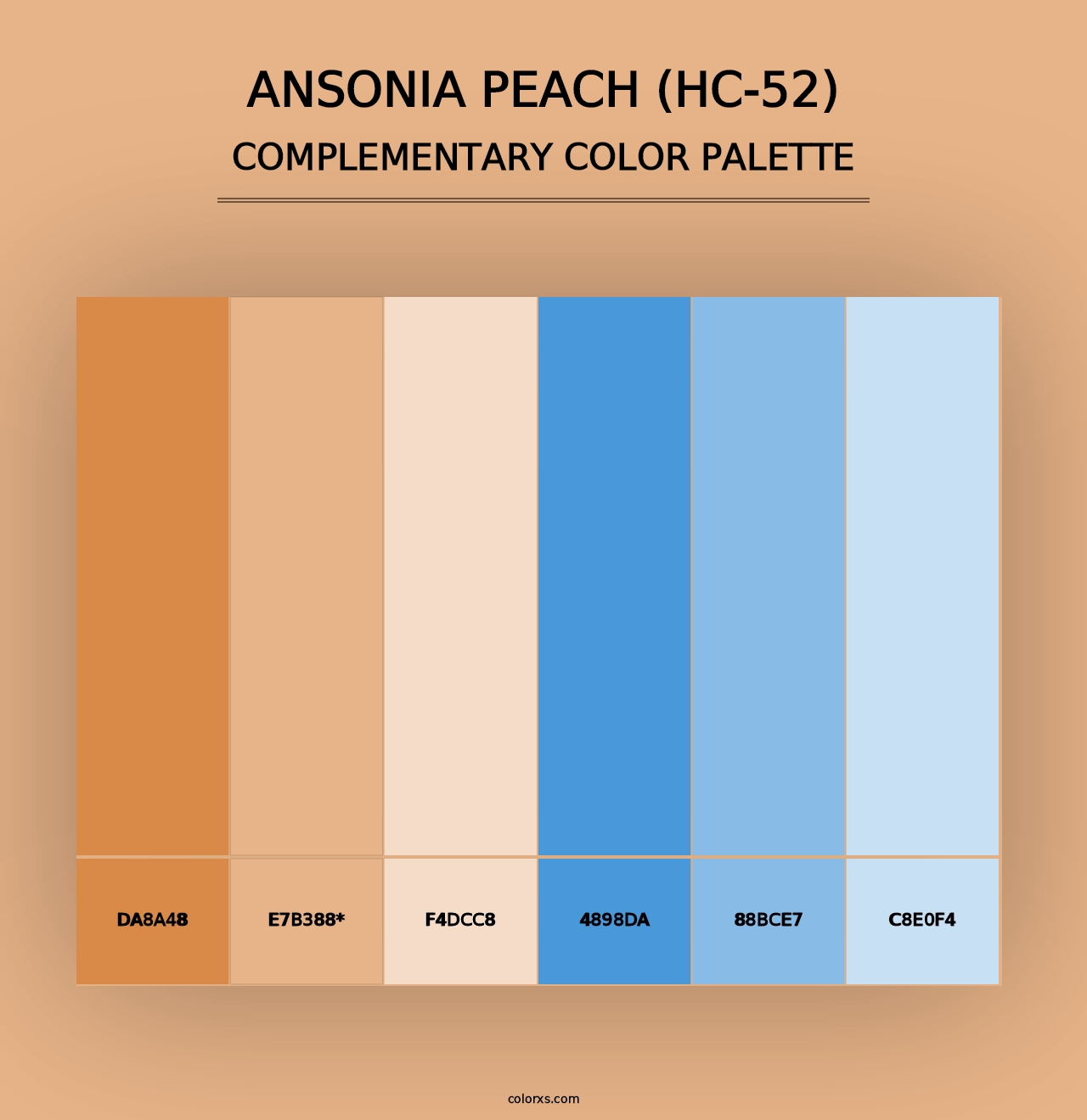 Ansonia Peach (HC-52) - Complementary Color Palette