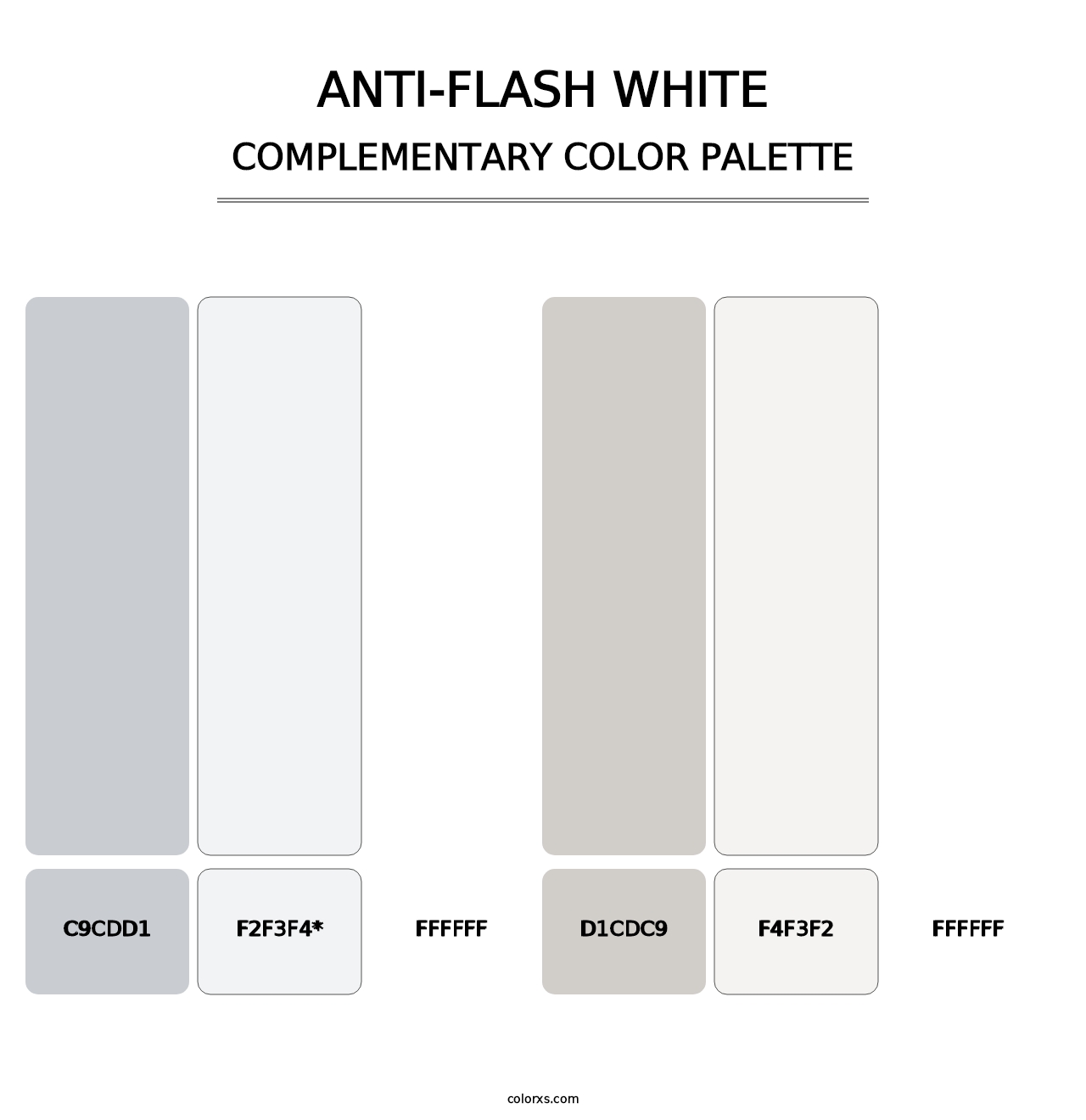 Anti-flash white - Complementary Color Palette