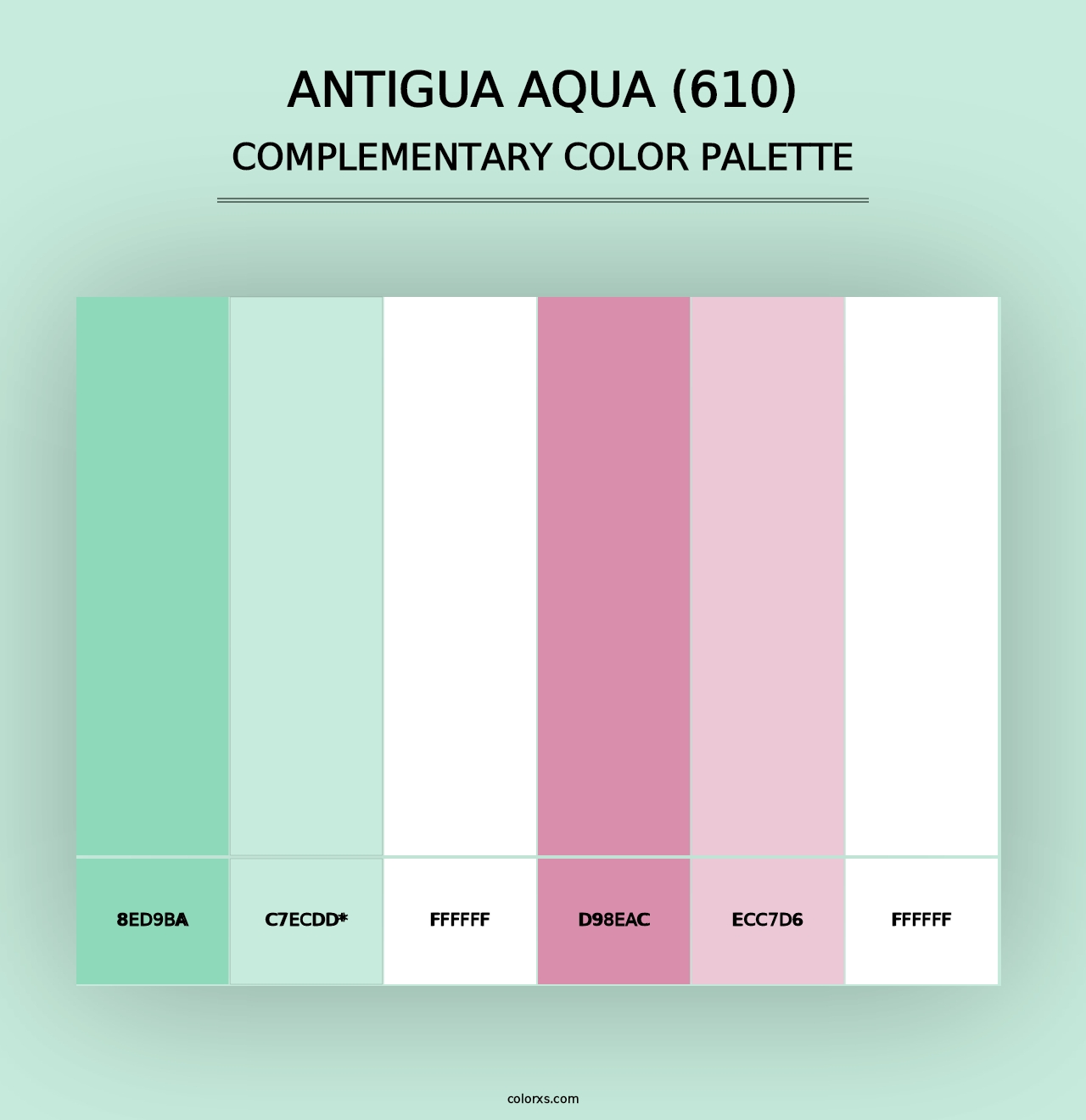 Antigua Aqua (610) - Complementary Color Palette