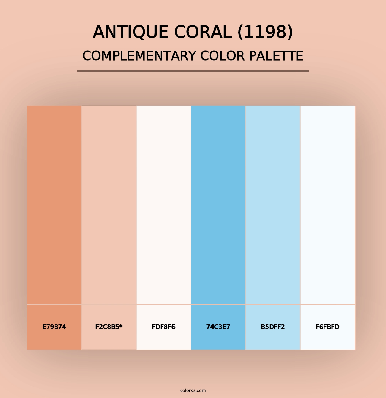 Antique Coral (1198) - Complementary Color Palette