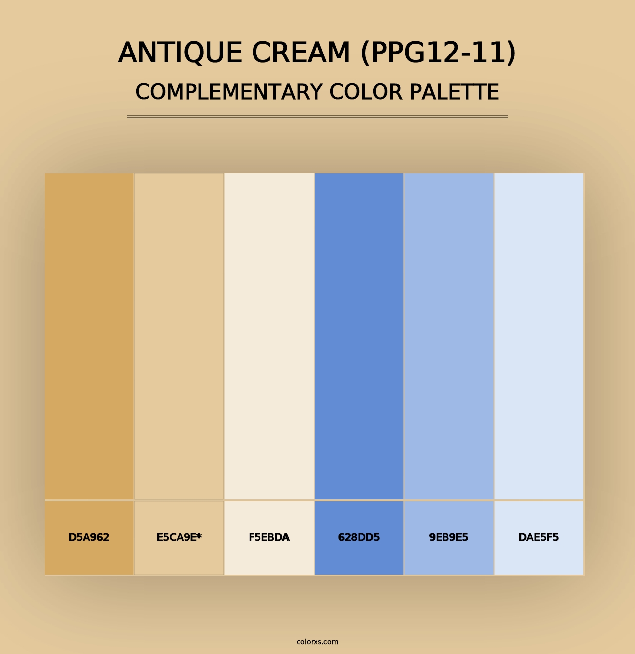 Antique Cream (PPG12-11) - Complementary Color Palette