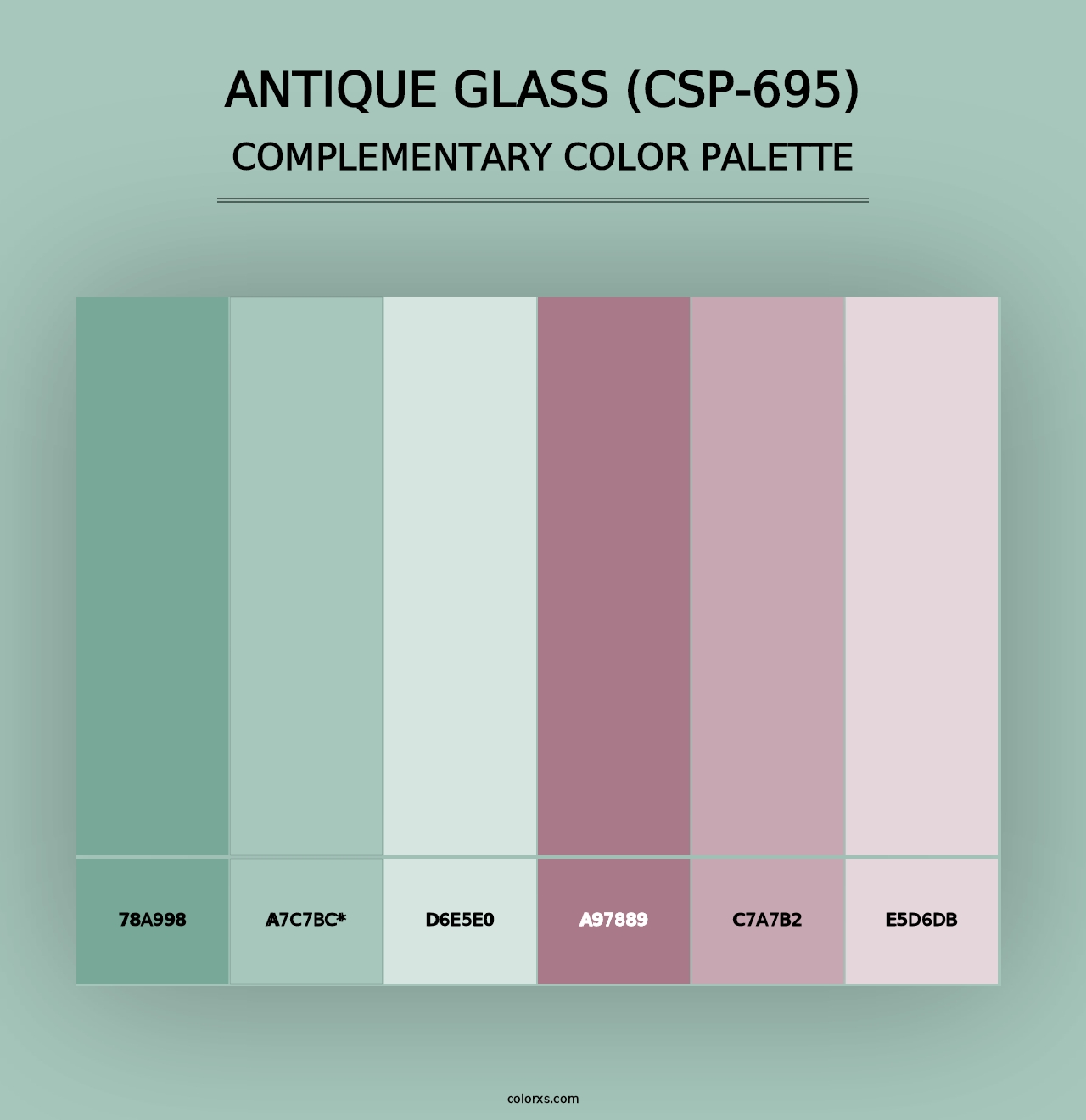 Antique Glass (CSP-695) - Complementary Color Palette