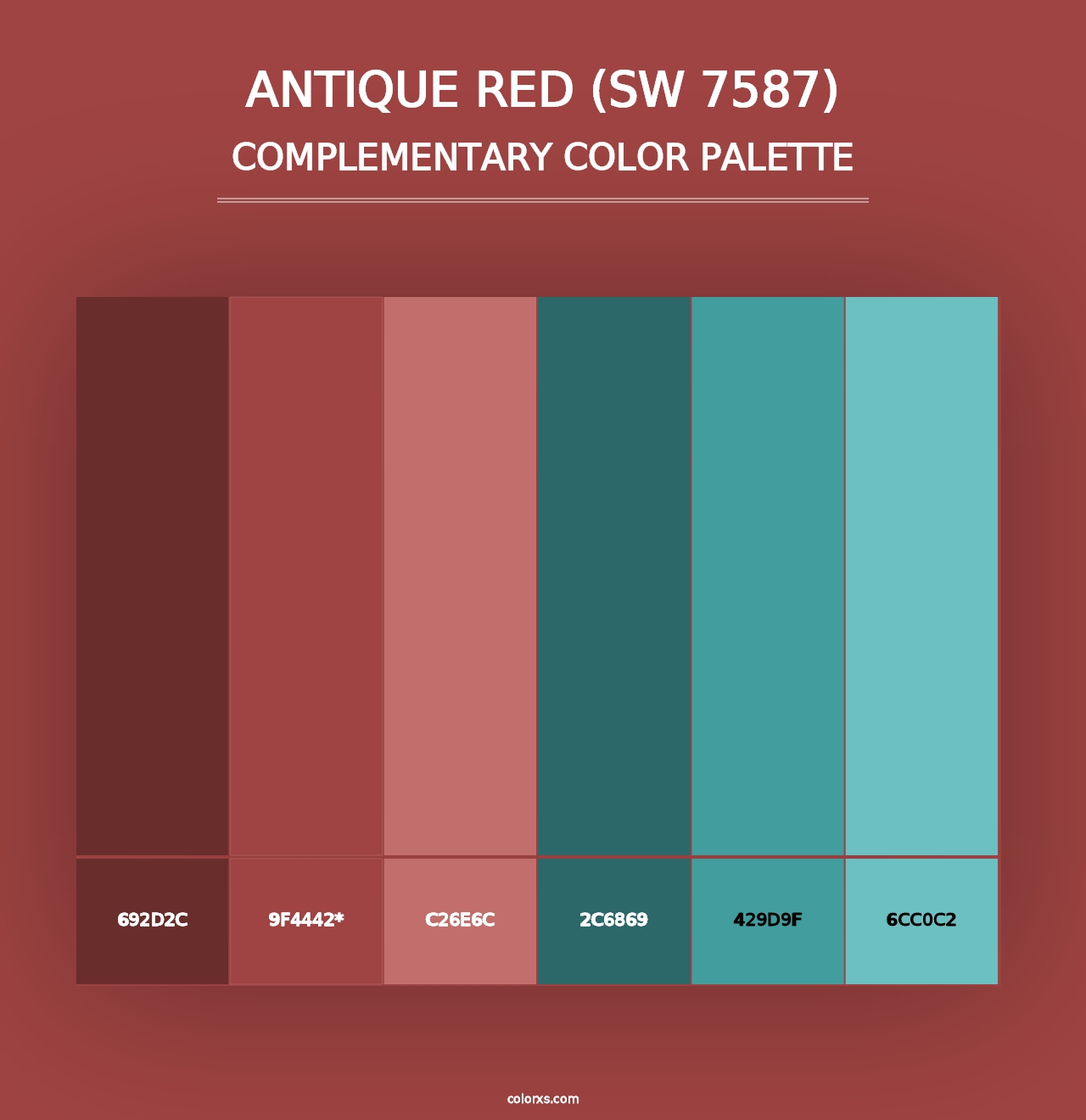 Antique Red (SW 7587) - Complementary Color Palette