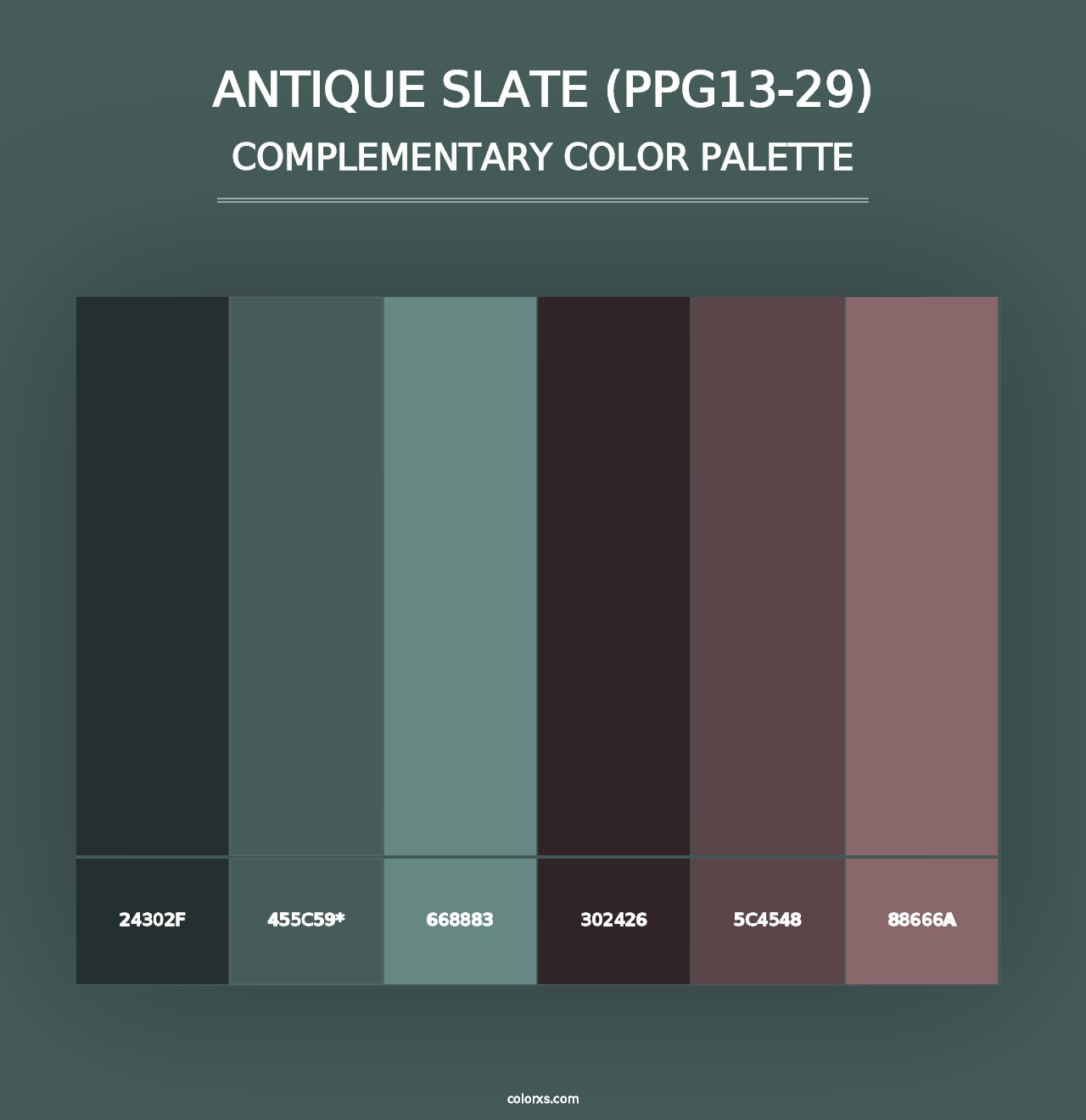 Antique Slate (PPG13-29) - Complementary Color Palette