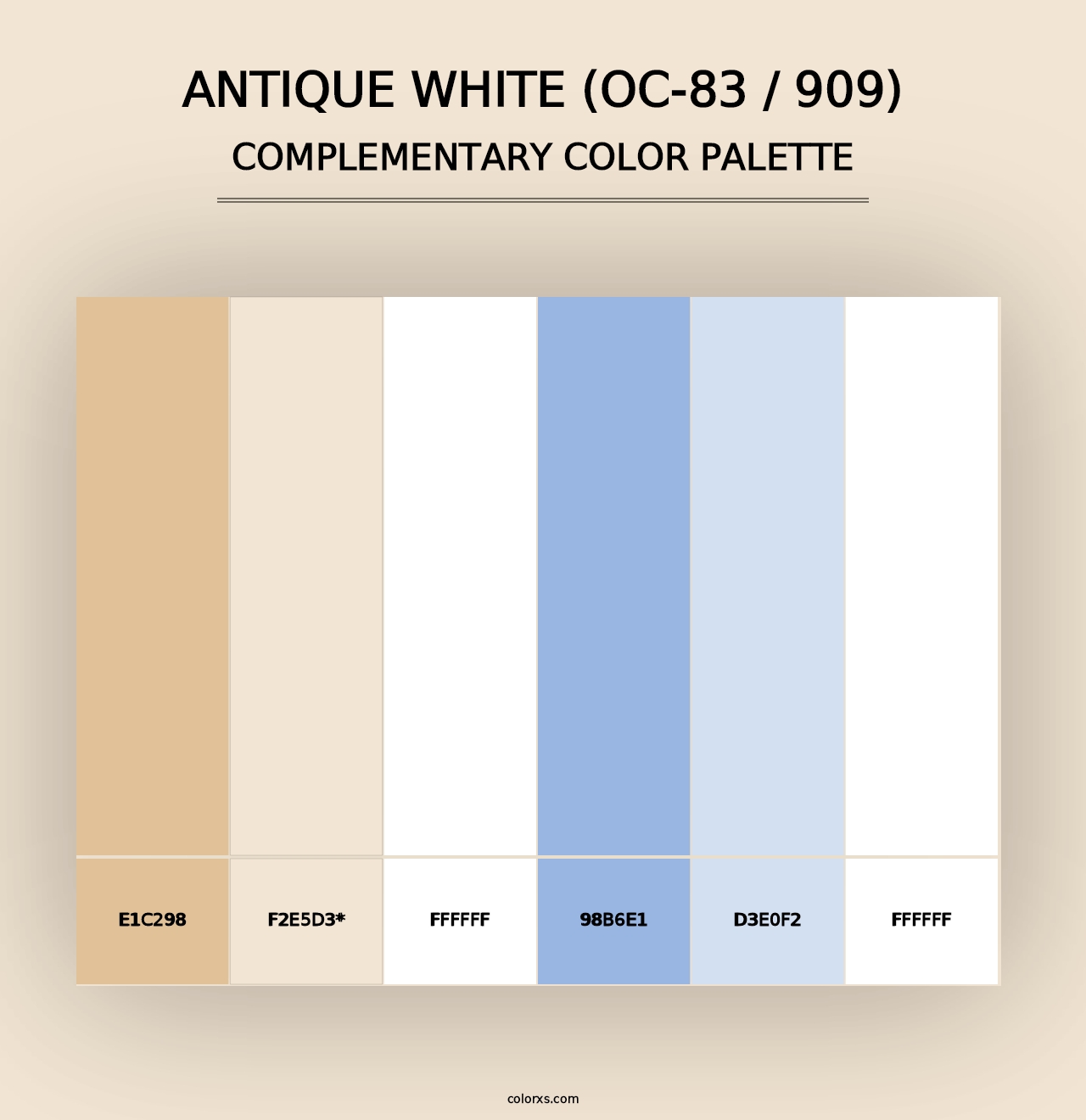 Antique White (OC-83 / 909) - Complementary Color Palette