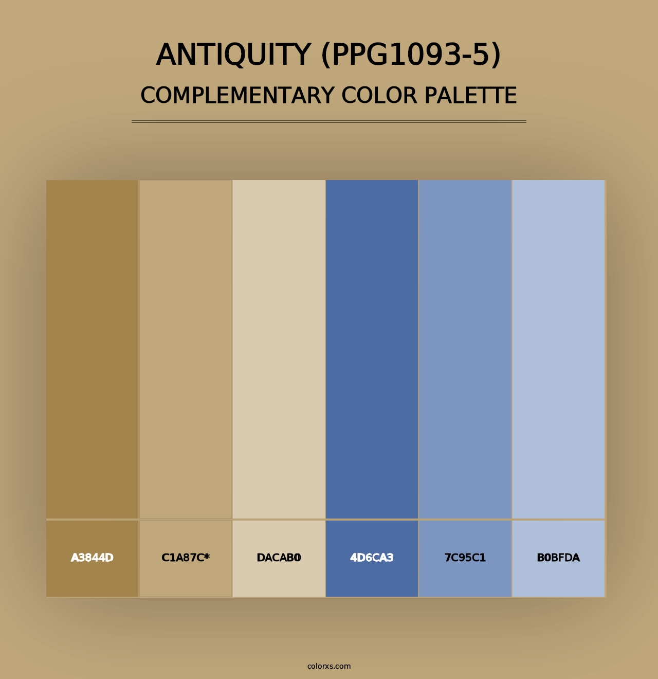 Antiquity (PPG1093-5) - Complementary Color Palette