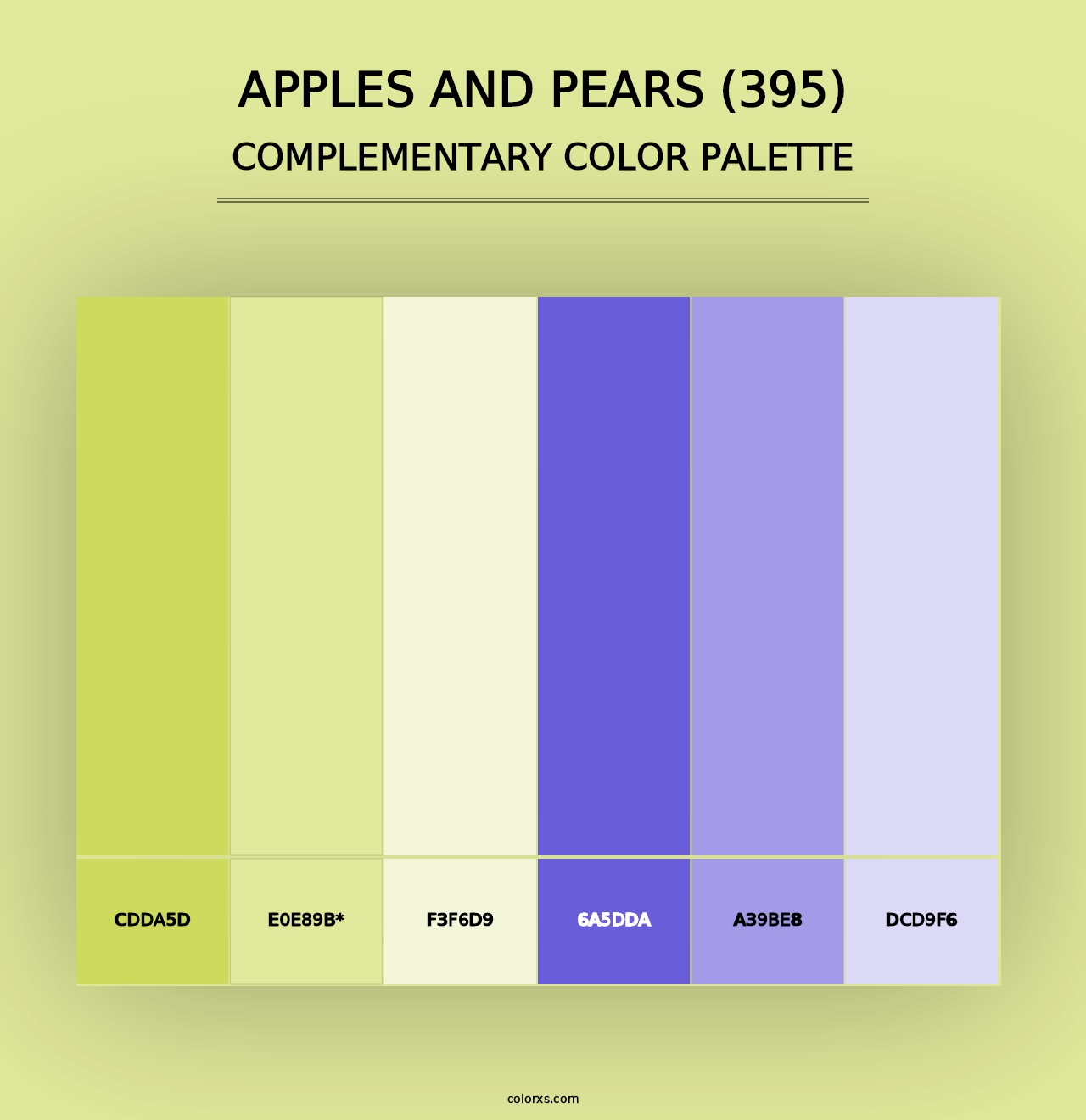 Apples and Pears (395) - Complementary Color Palette