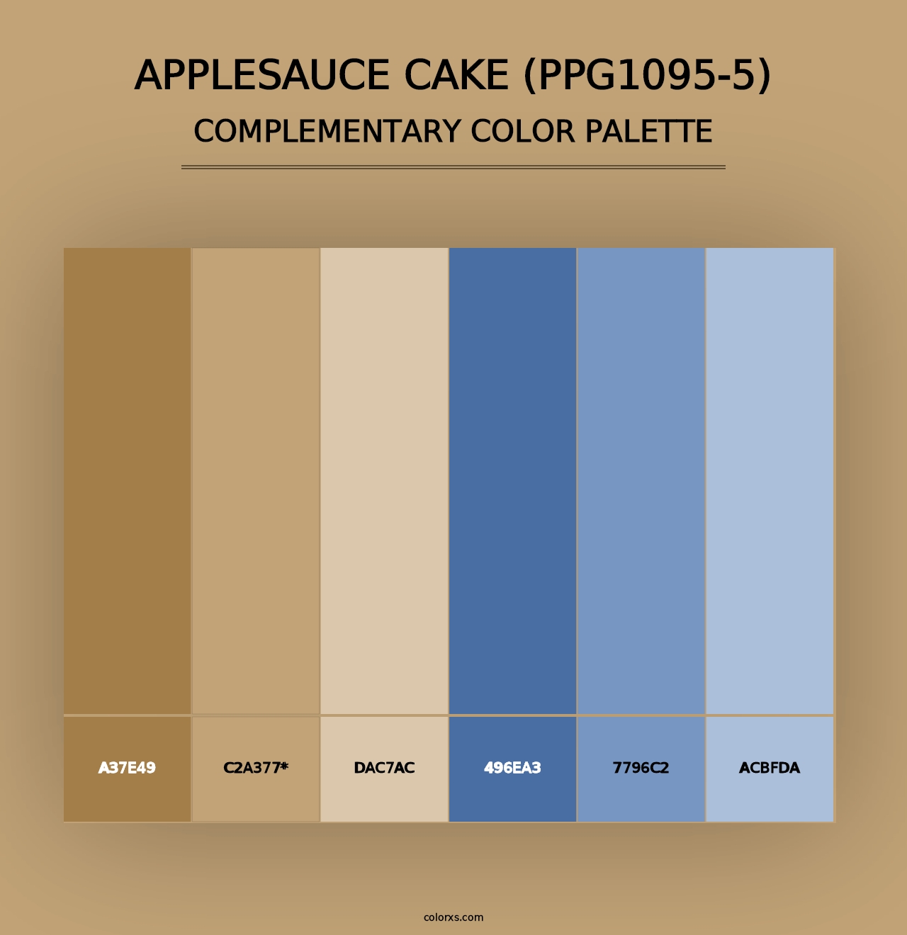 Applesauce Cake (PPG1095-5) - Complementary Color Palette