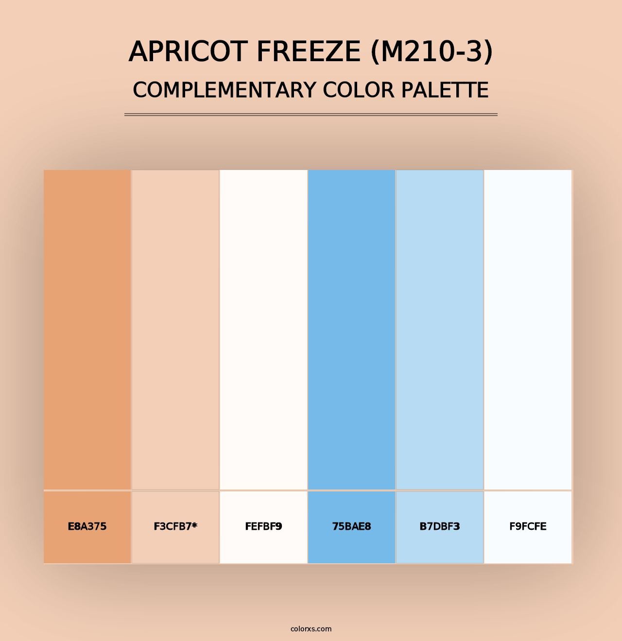 Apricot Freeze (M210-3) - Complementary Color Palette