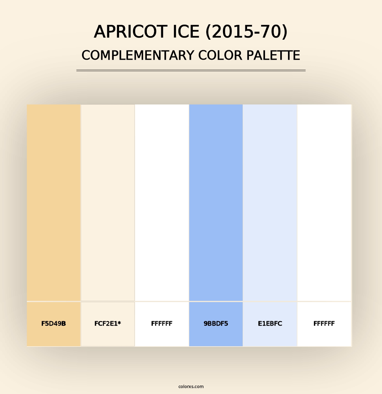 Apricot Ice (2015-70) - Complementary Color Palette