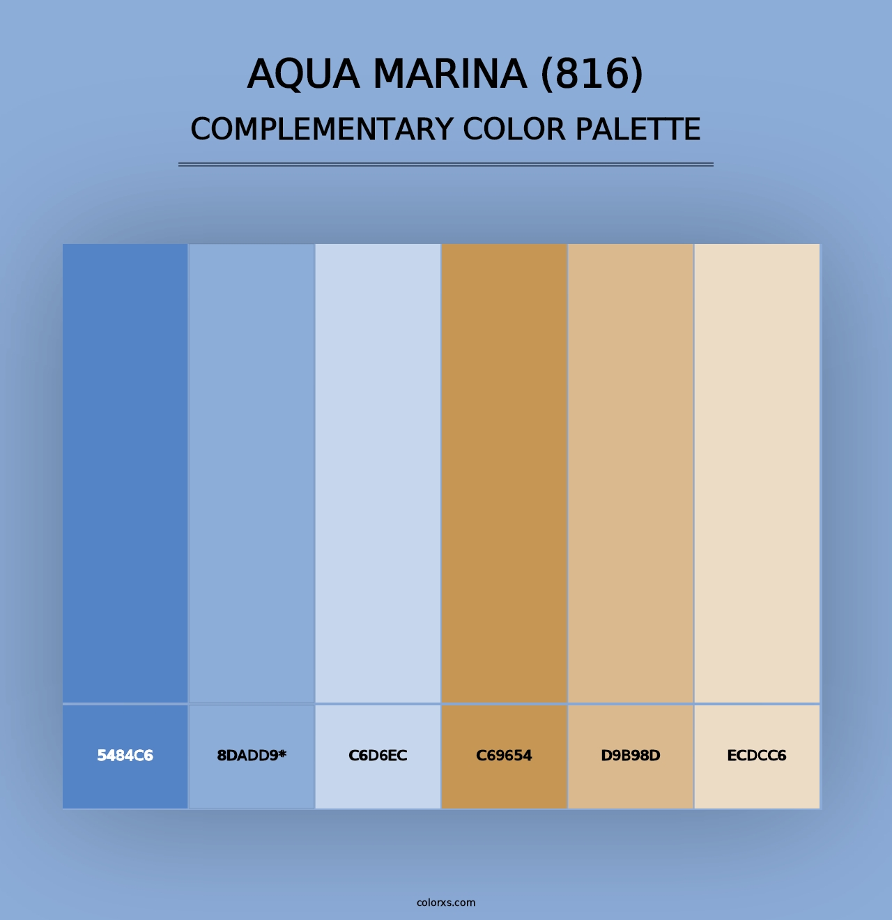 Aqua Marina (816) - Complementary Color Palette