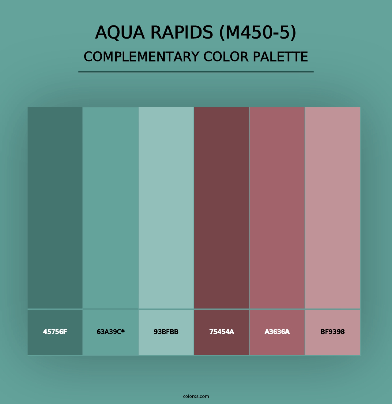 Aqua Rapids (M450-5) - Complementary Color Palette