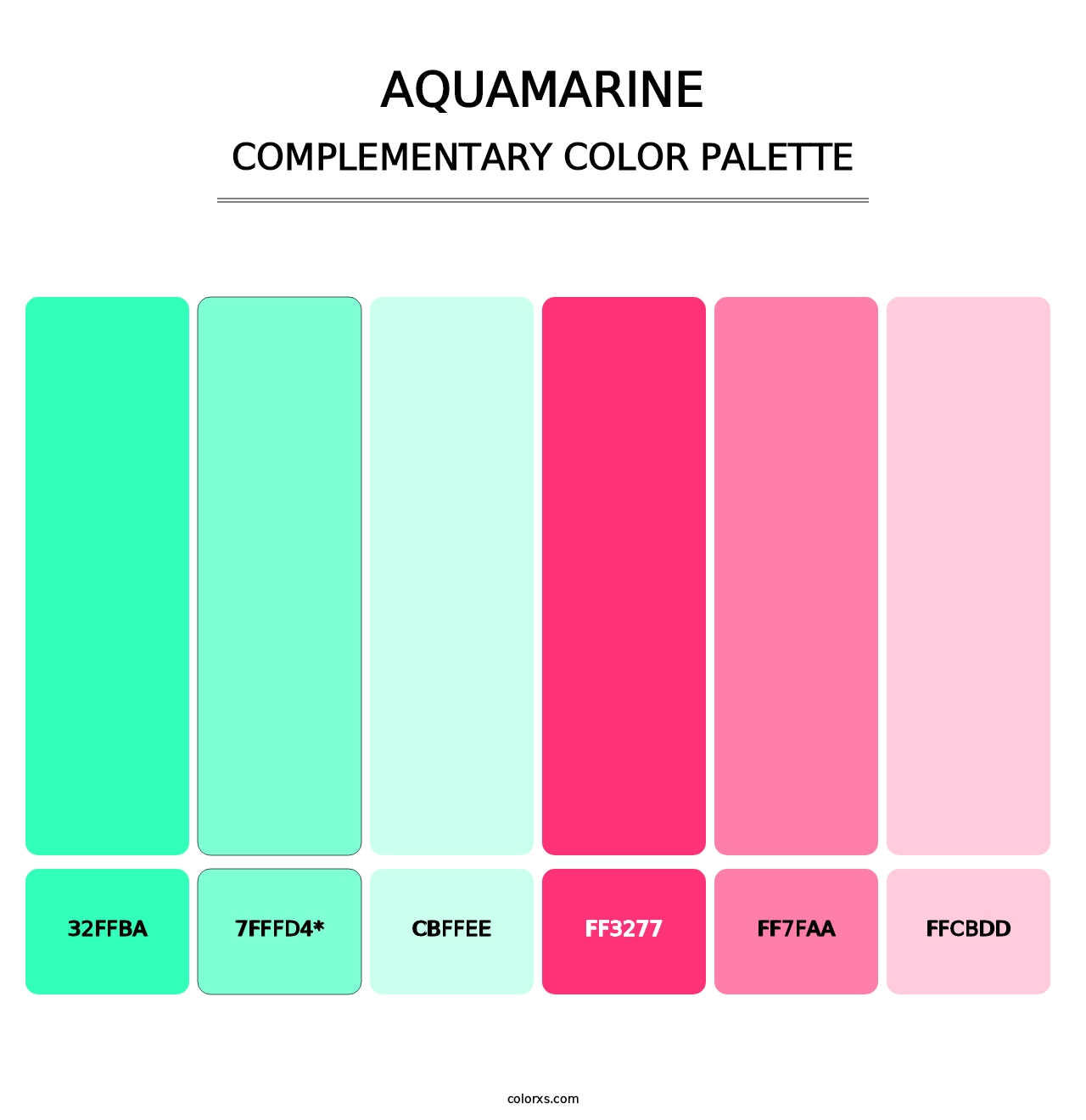 Aquamarine - Complementary Color Palette