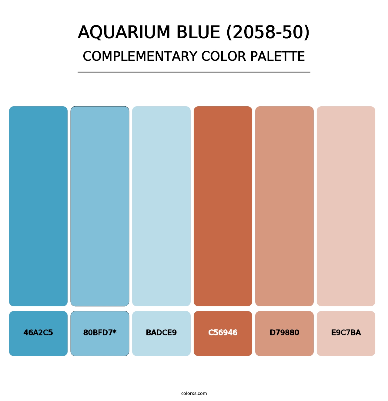 Aquarium Blue (2058-50) - Complementary Color Palette