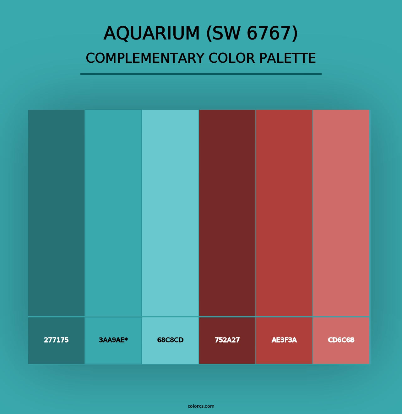 Aquarium (SW 6767) - Complementary Color Palette