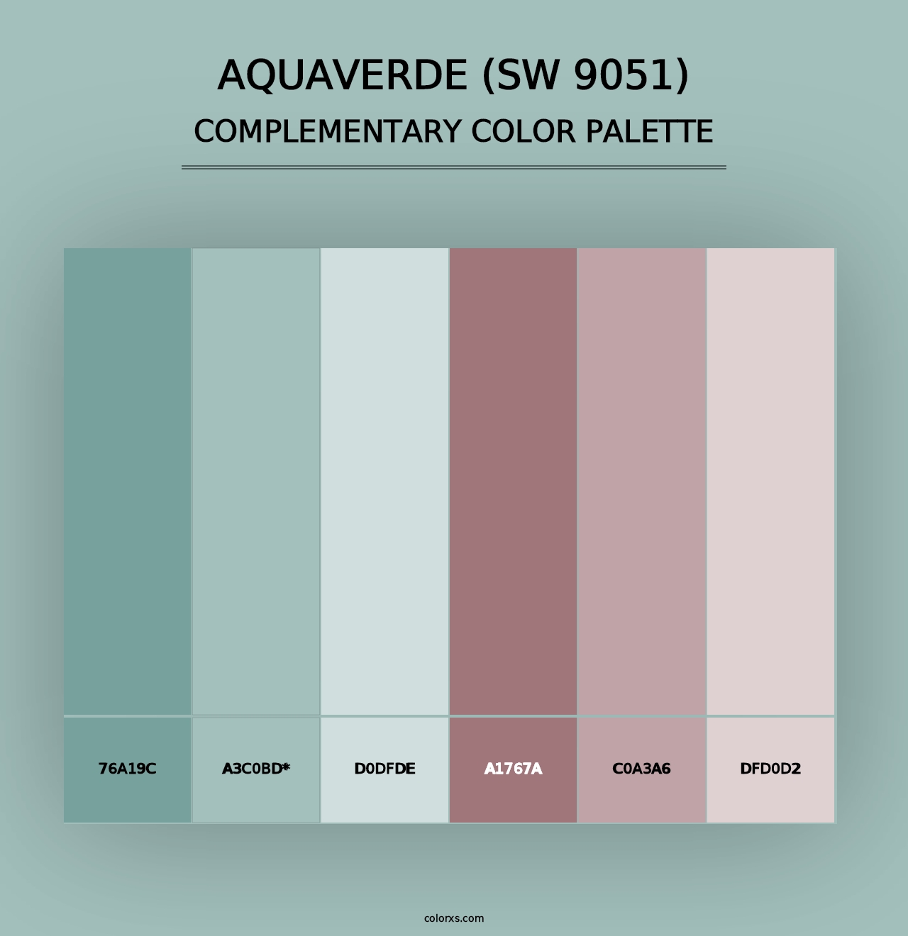 Aquaverde (SW 9051) - Complementary Color Palette