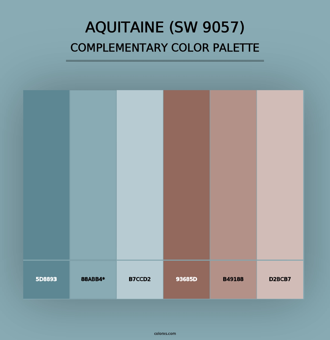 Aquitaine (SW 9057) - Complementary Color Palette