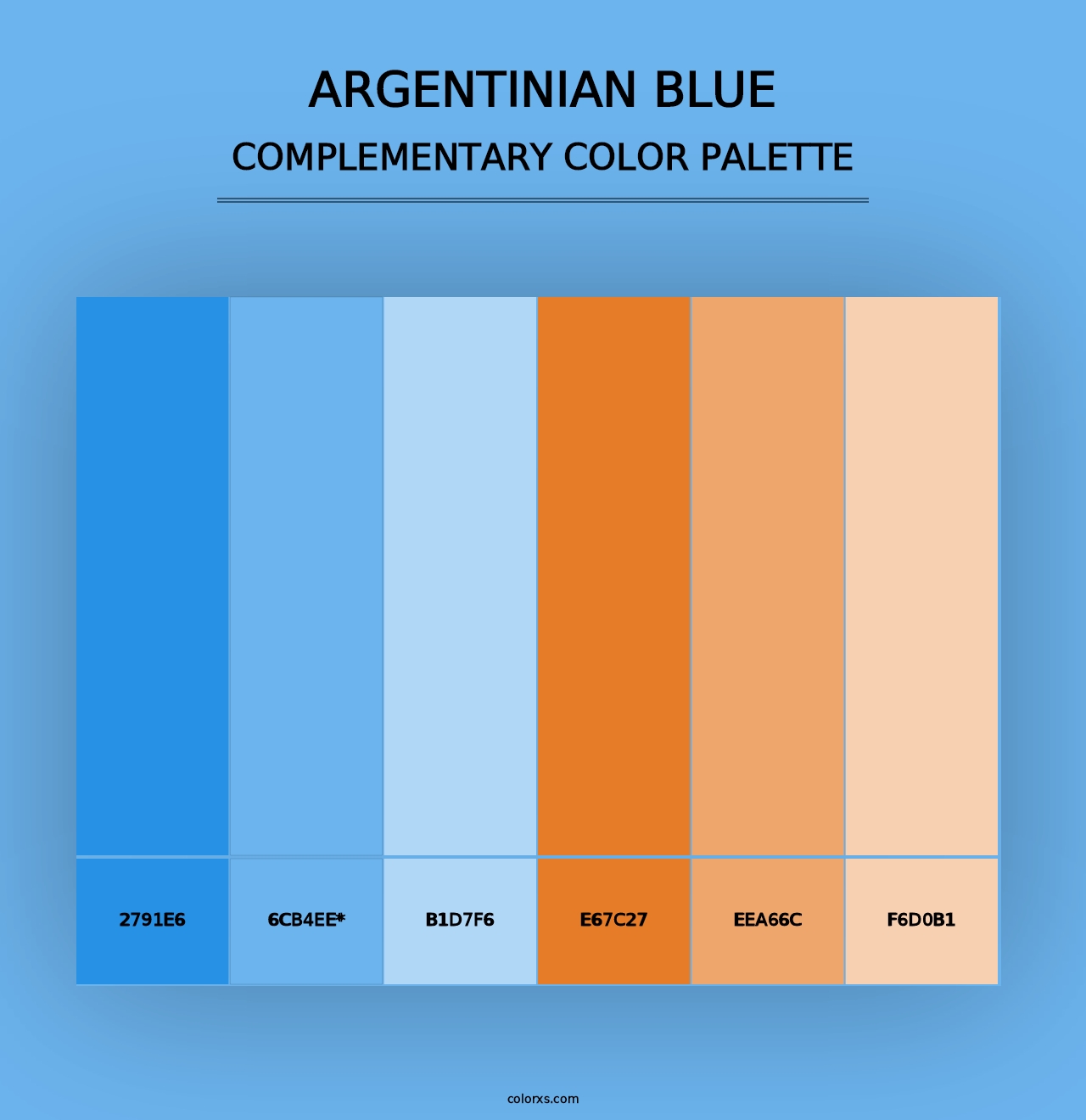 Argentinian Blue - Complementary Color Palette