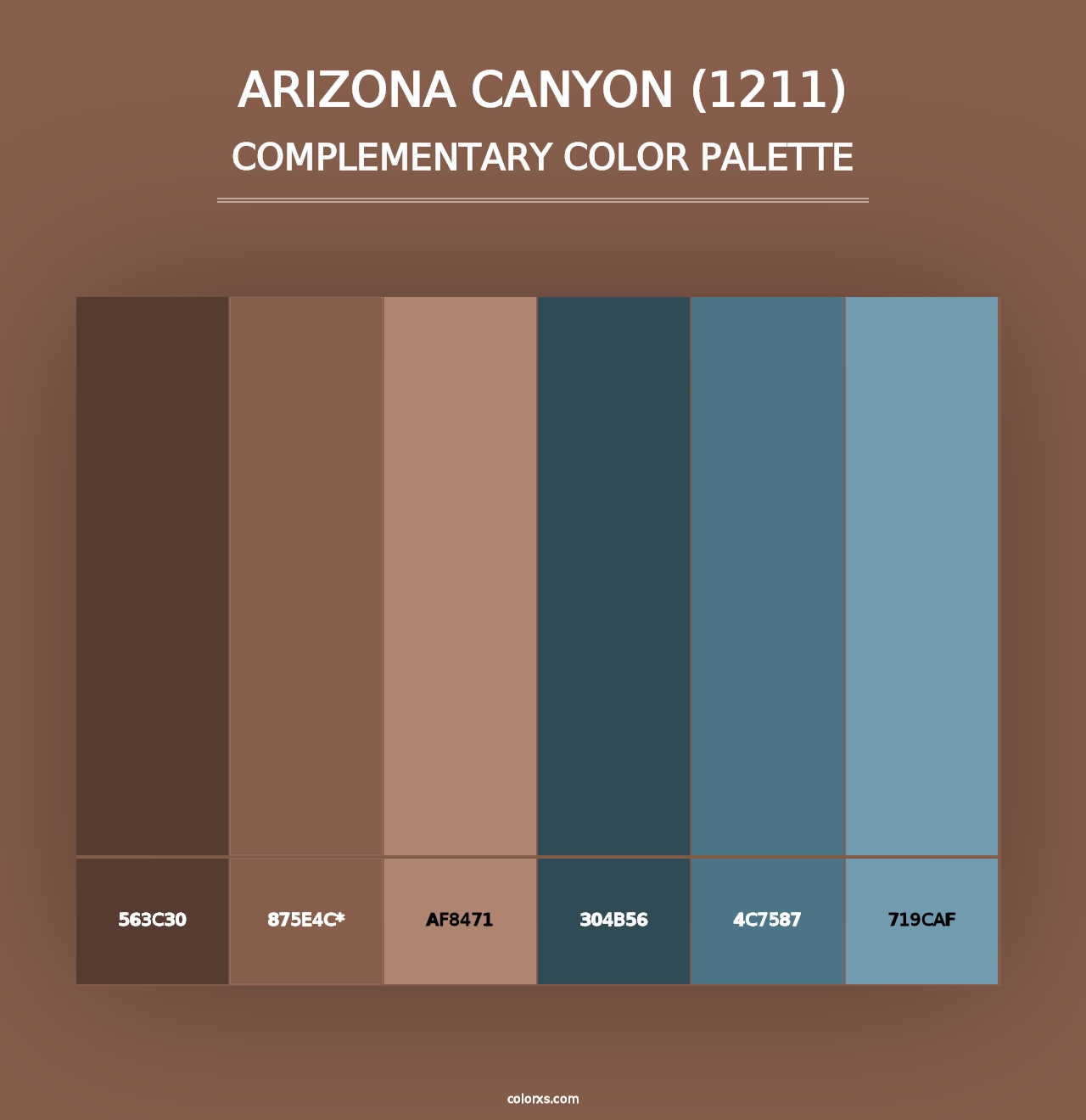 Arizona Canyon (1211) - Complementary Color Palette