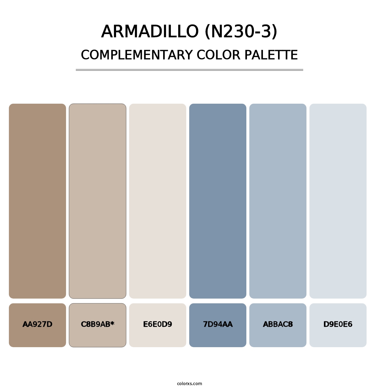 Armadillo (N230-3) - Complementary Color Palette