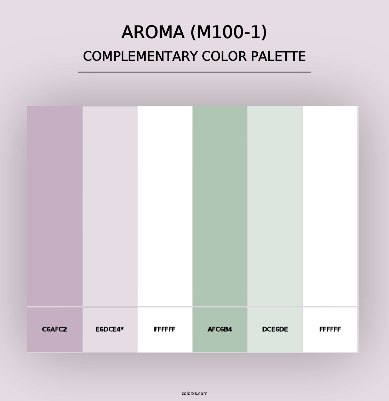 Aroma (M100-1) - Complementary Color Palette