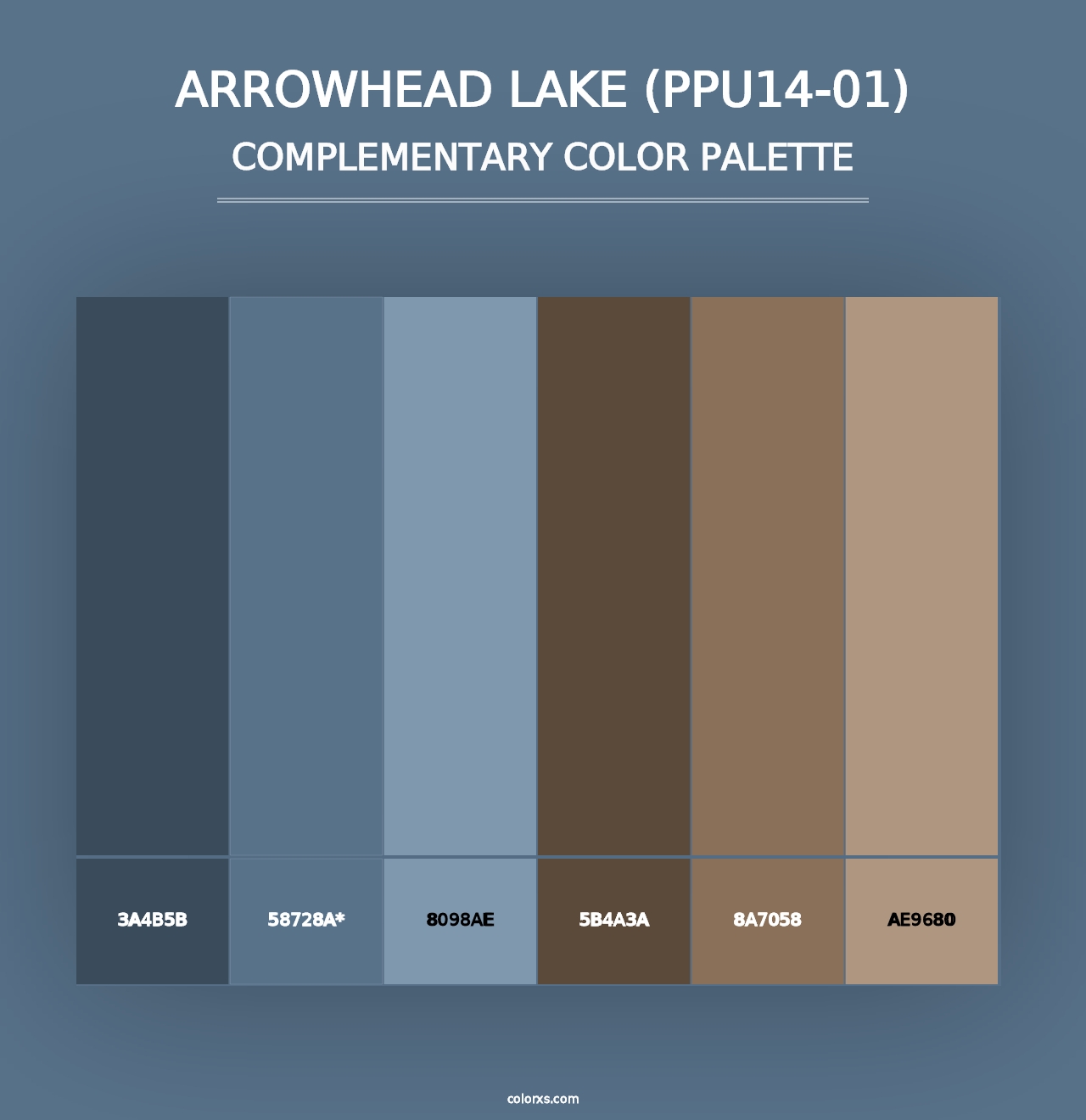 Arrowhead Lake (PPU14-01) - Complementary Color Palette