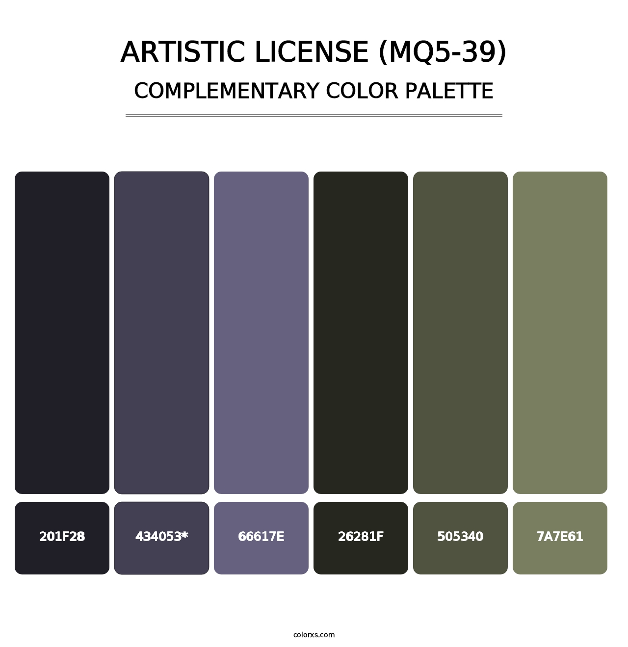 Artistic License (MQ5-39) - Complementary Color Palette