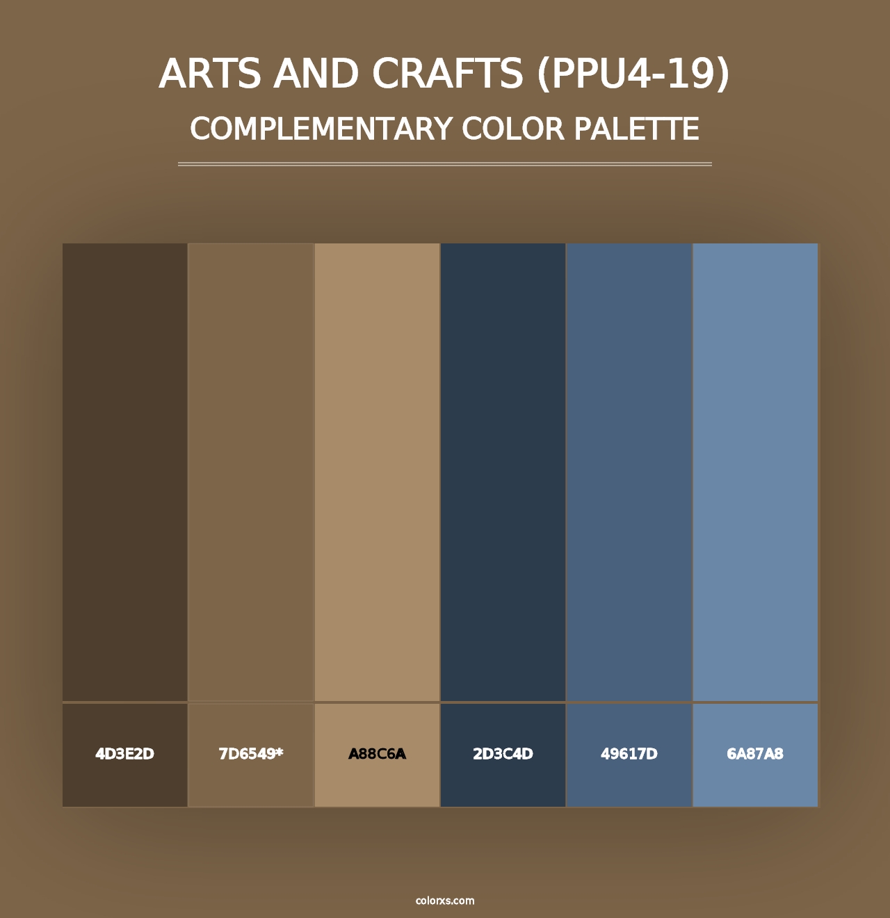 Arts And Crafts (PPU4-19) - Complementary Color Palette