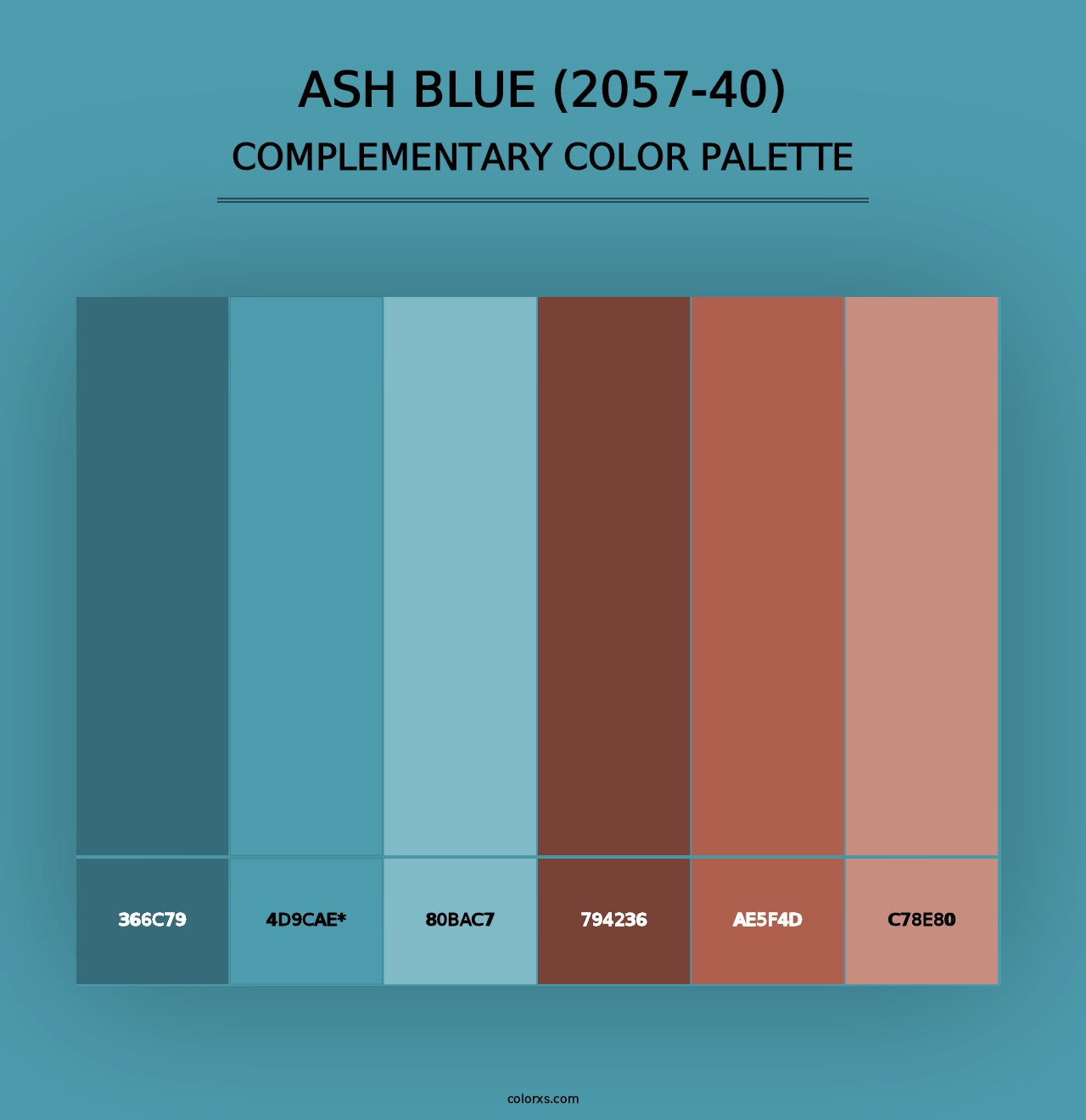 Ash Blue (2057-40) - Complementary Color Palette