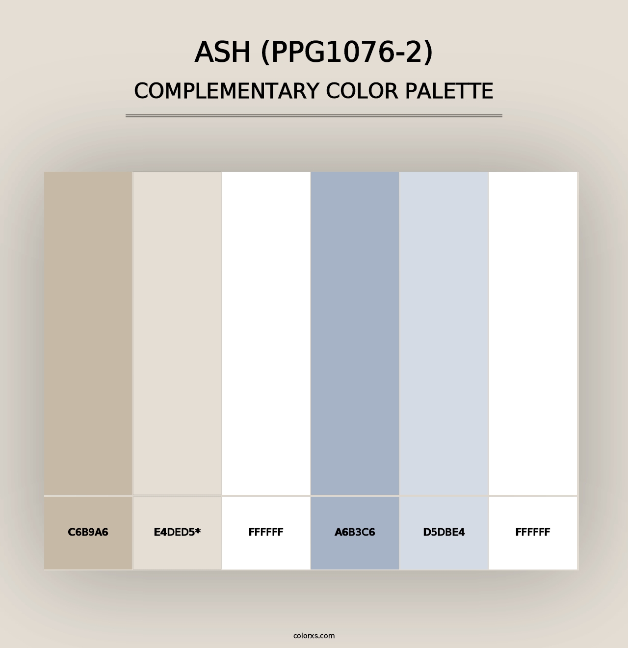 Ash (PPG1076-2) - Complementary Color Palette