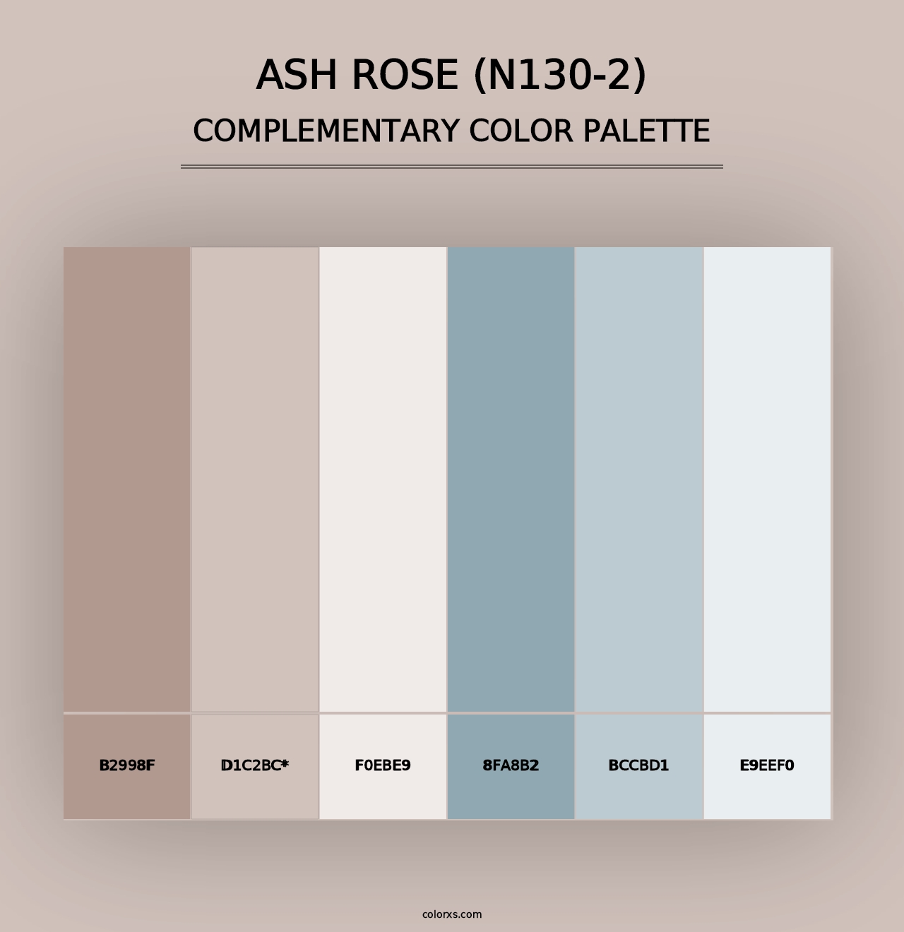 Ash Rose (N130-2) - Complementary Color Palette