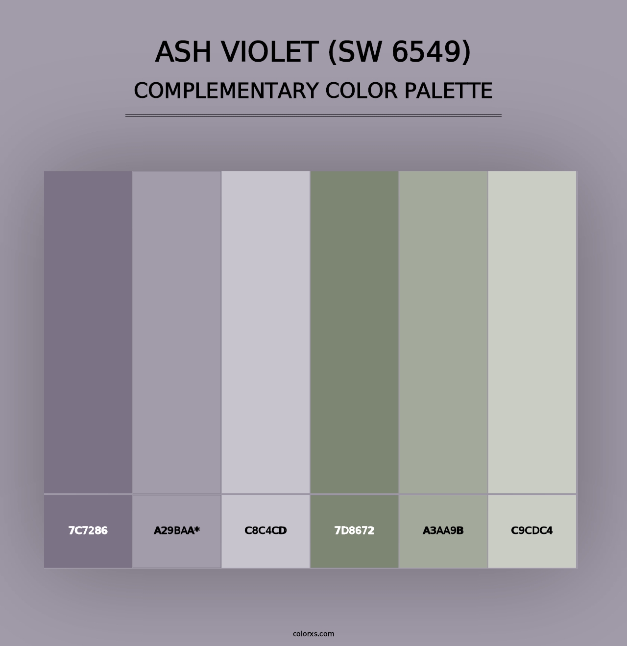 Ash Violet (SW 6549) - Complementary Color Palette