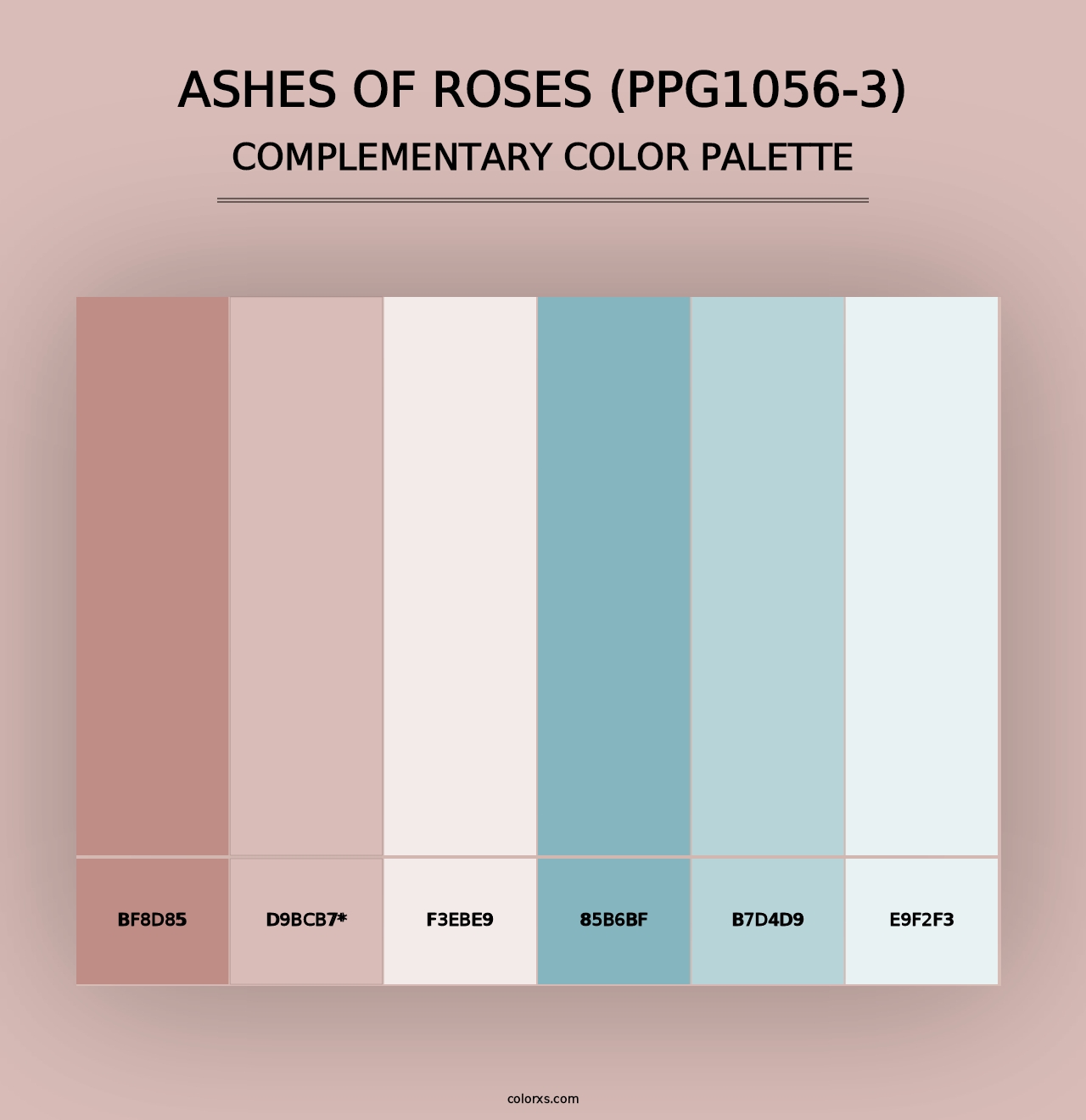 Ashes Of Roses (PPG1056-3) - Complementary Color Palette