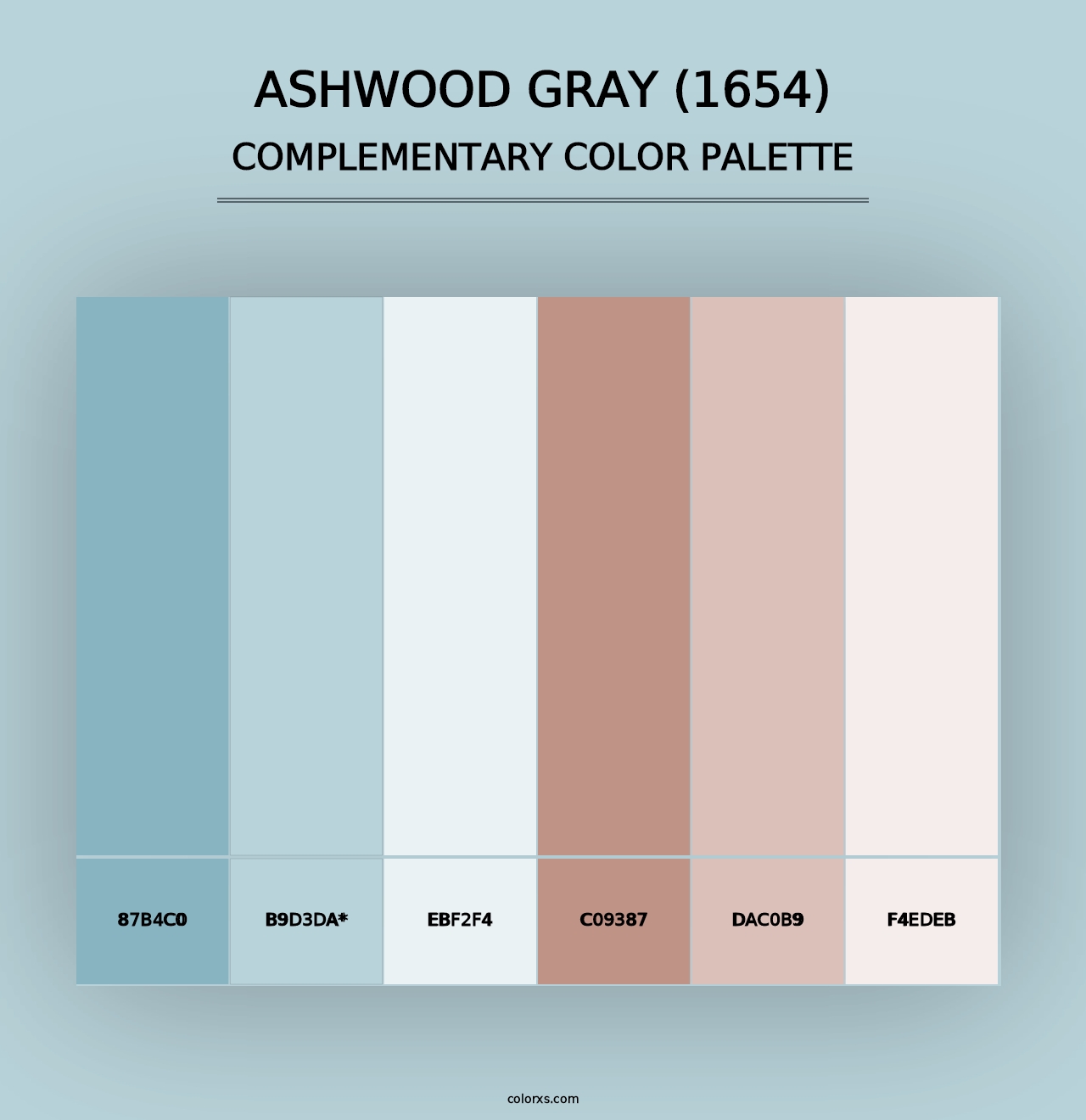 Ashwood Gray (1654) - Complementary Color Palette