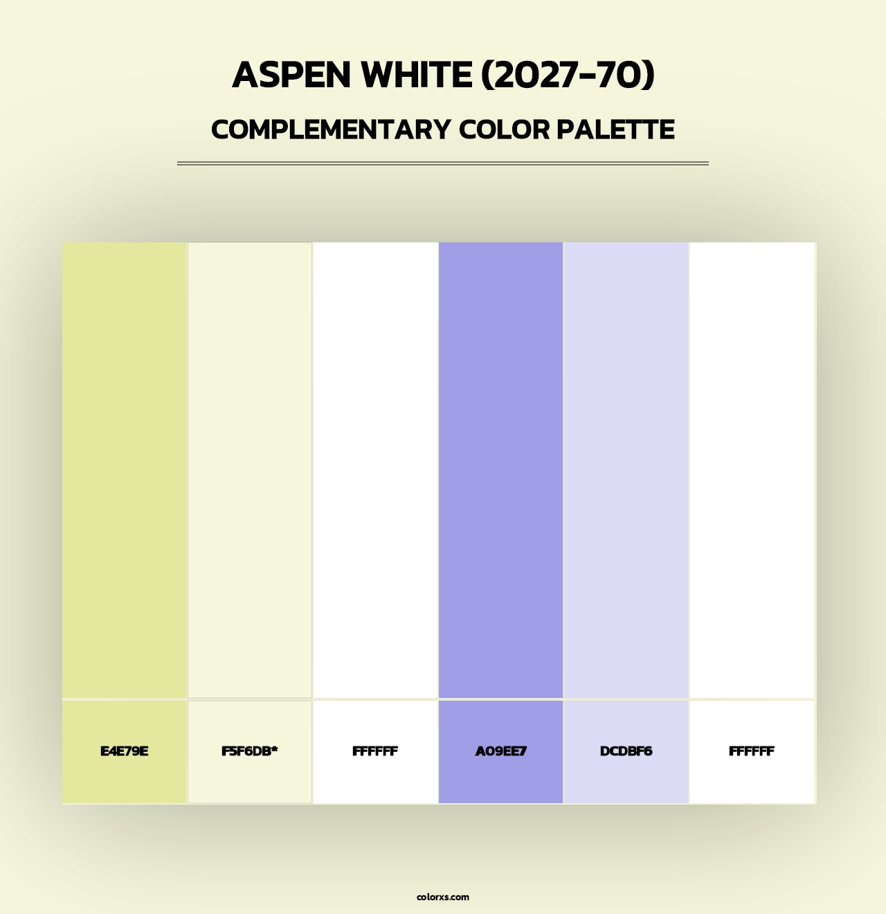 Aspen White (2027-70) - Complementary Color Palette