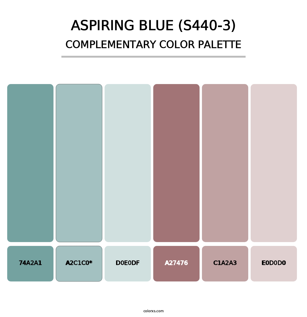 Aspiring Blue (S440-3) - Complementary Color Palette