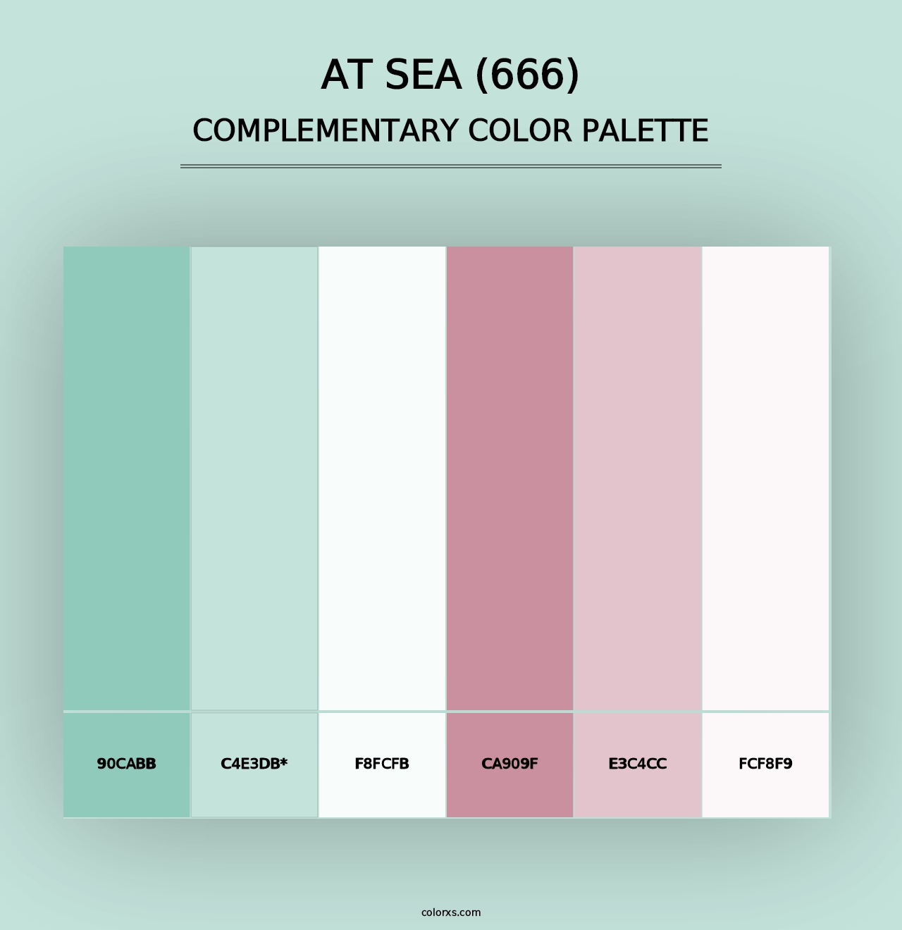 At Sea (666) - Complementary Color Palette