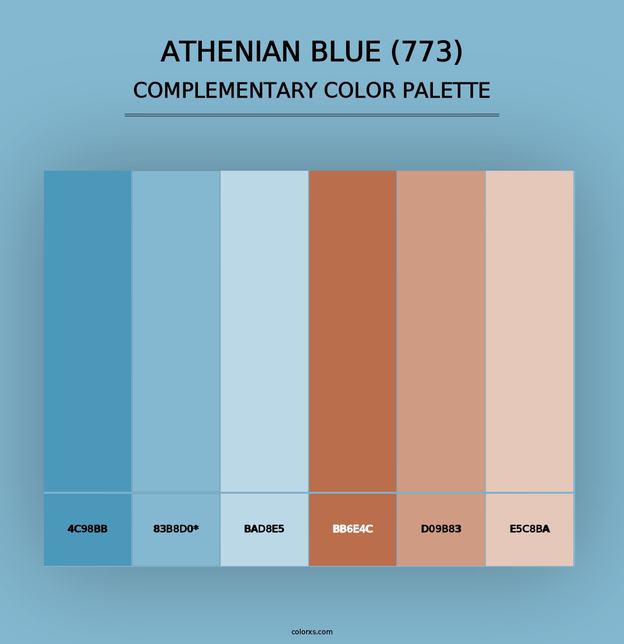 Athenian Blue (773) - Complementary Color Palette