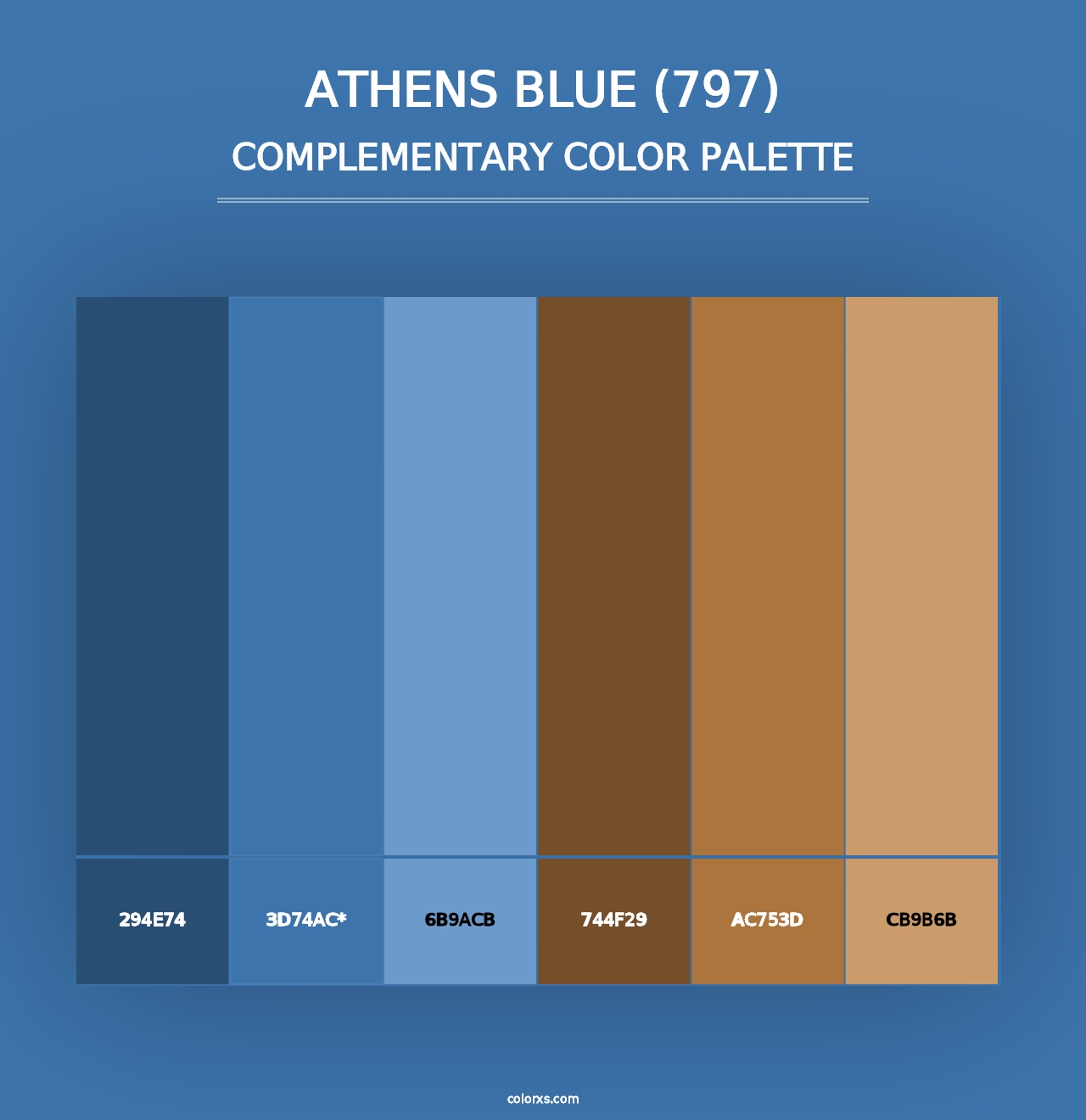 Athens Blue (797) - Complementary Color Palette