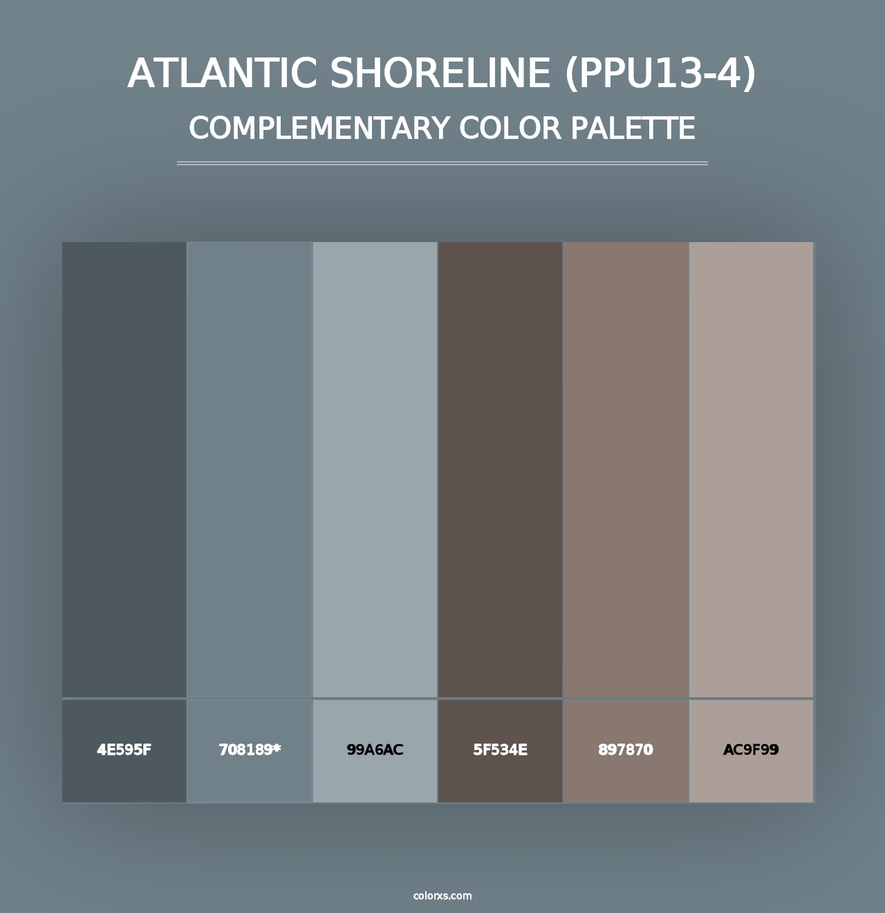 Atlantic Shoreline (PPU13-4) - Complementary Color Palette